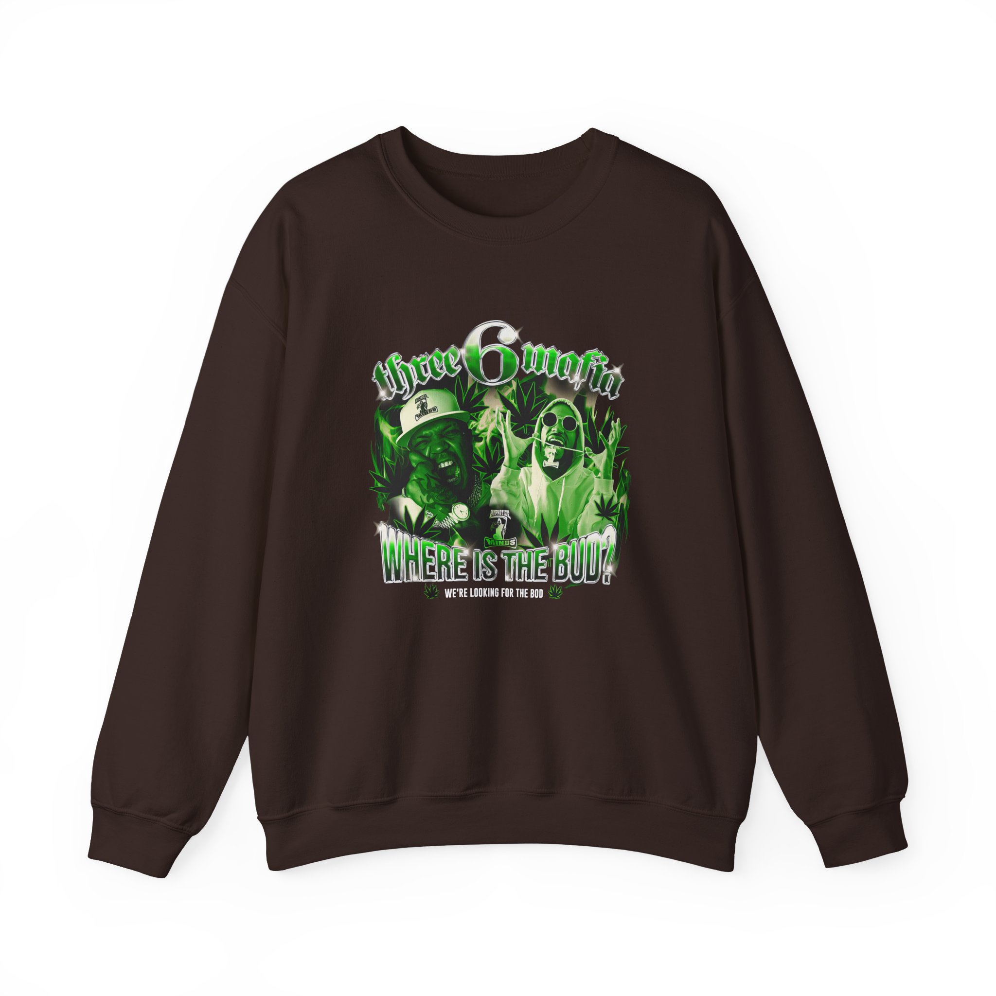Three 6 Mafia Where is the Bud? Unisex Heavy Blendâ„¢ Crewneck Sweatshirt