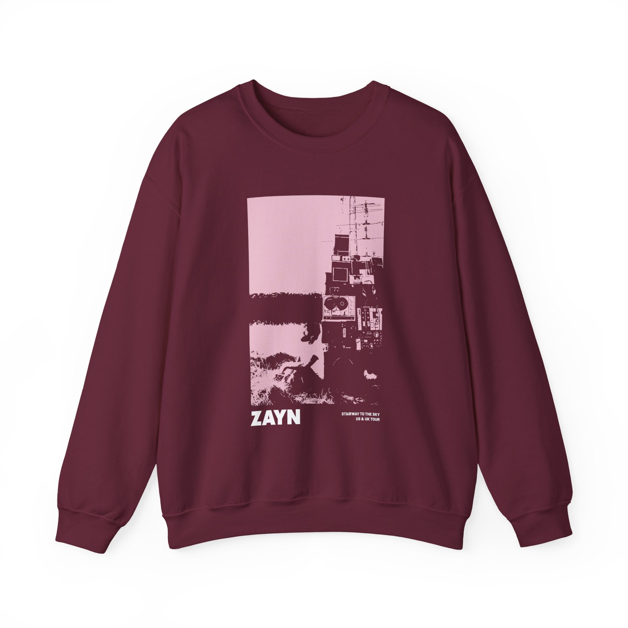 Zayn Malik Antenna Itin Faded Unisex Heavy Blendâ„¢ Crewneck Sweatshirt