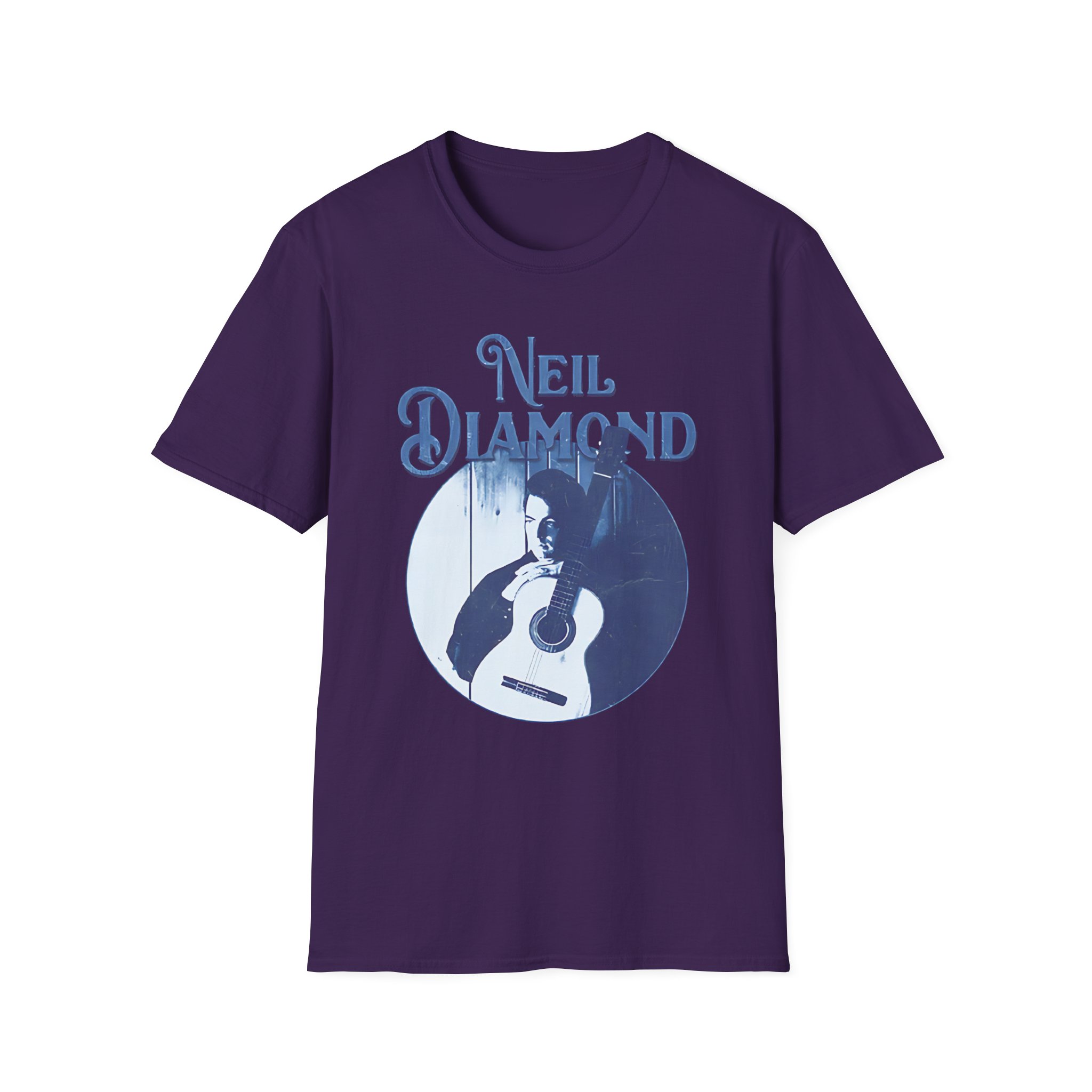 Neil Diamond Circle Guitar Unisex Softstyle T-Shirt