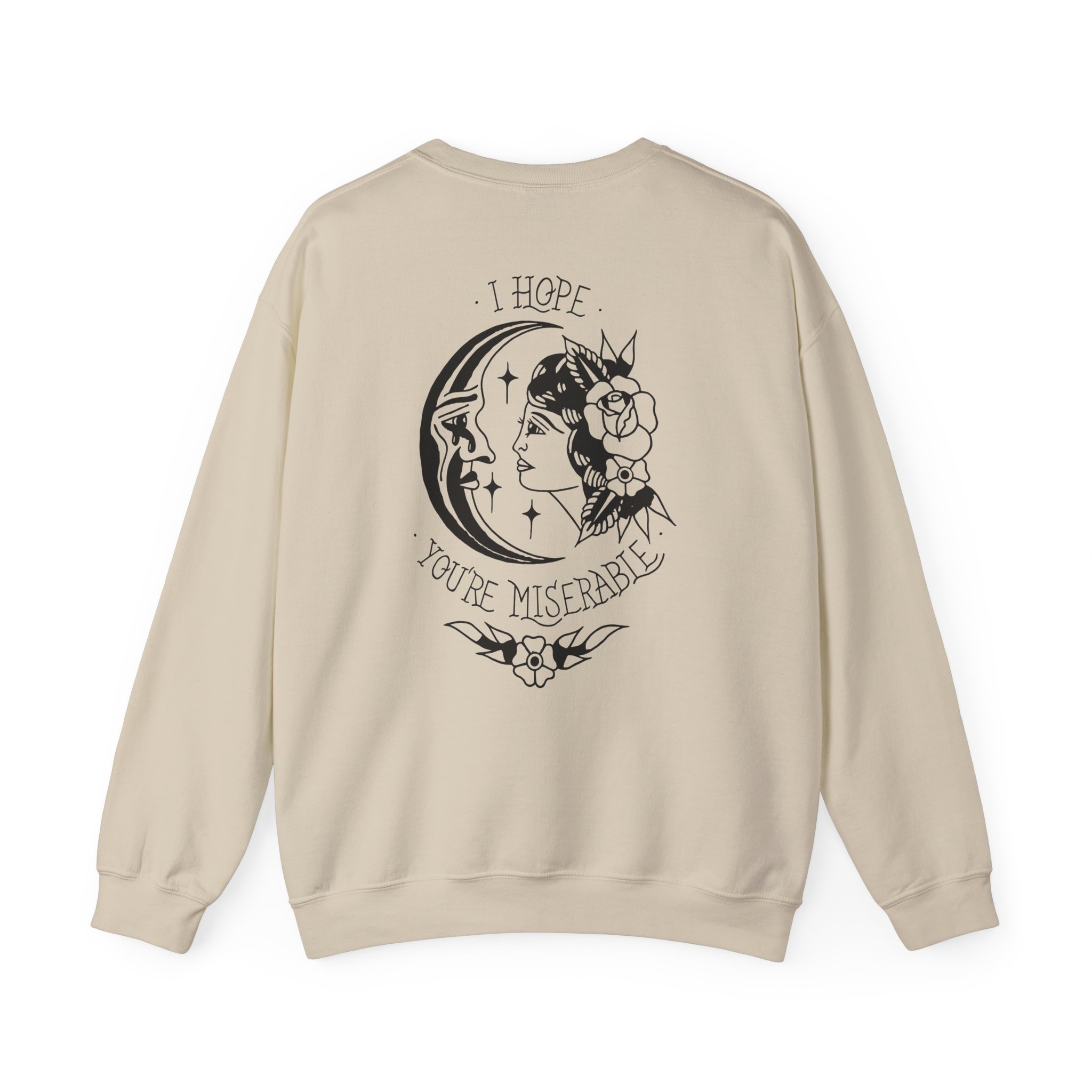 Moose Blood Traditional Tattoo Desig Unisex Heavy Blendâ„¢ Crewneck Sweatshirt