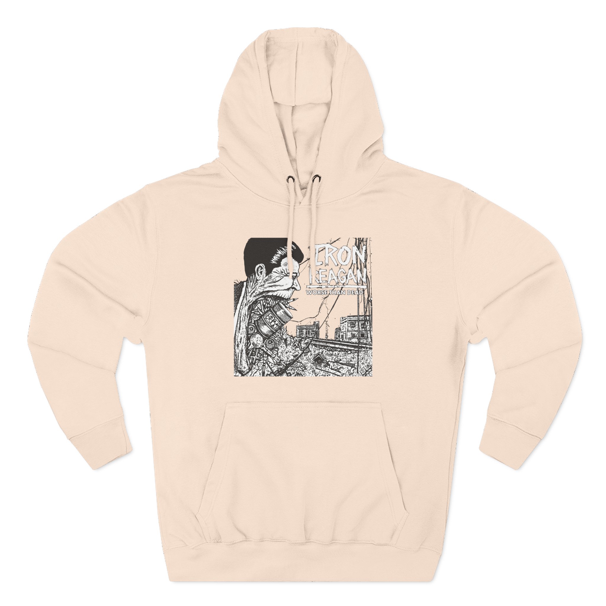 Iron Reagan Worse Than Dead Three-Panel Fleece Hoodie