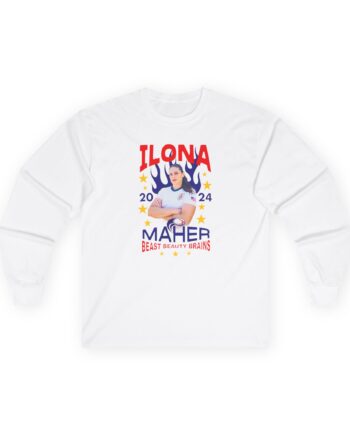 Ilona Maher Spangled Banner Unisex Ultra Cotton Long Sleeve Tee