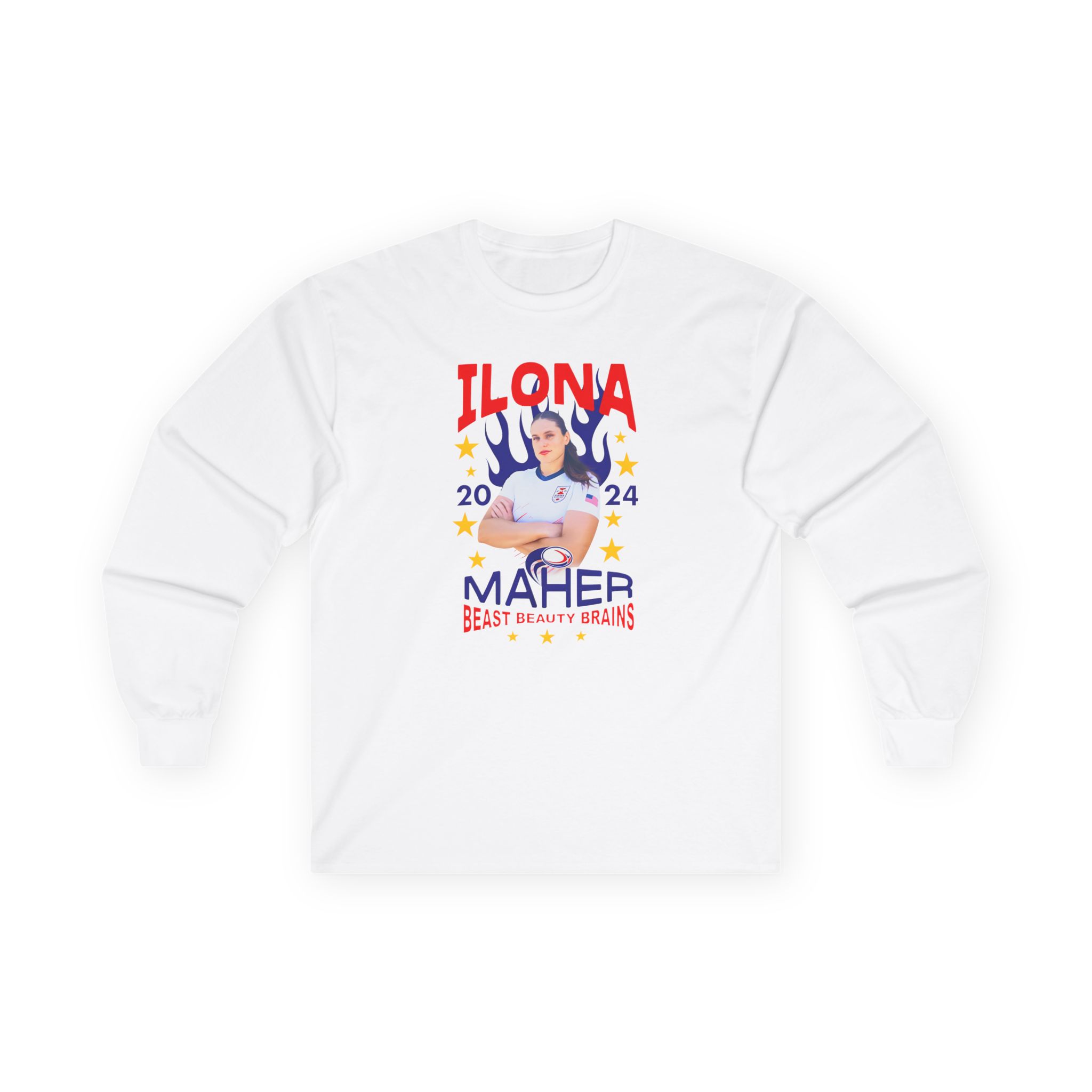 Ilona Maher Spangled Banner Unisex Ultra Cotton Long Sleeve Tee