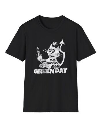 Green Day Cat and Sword Unisex Softstyle T-Shirt