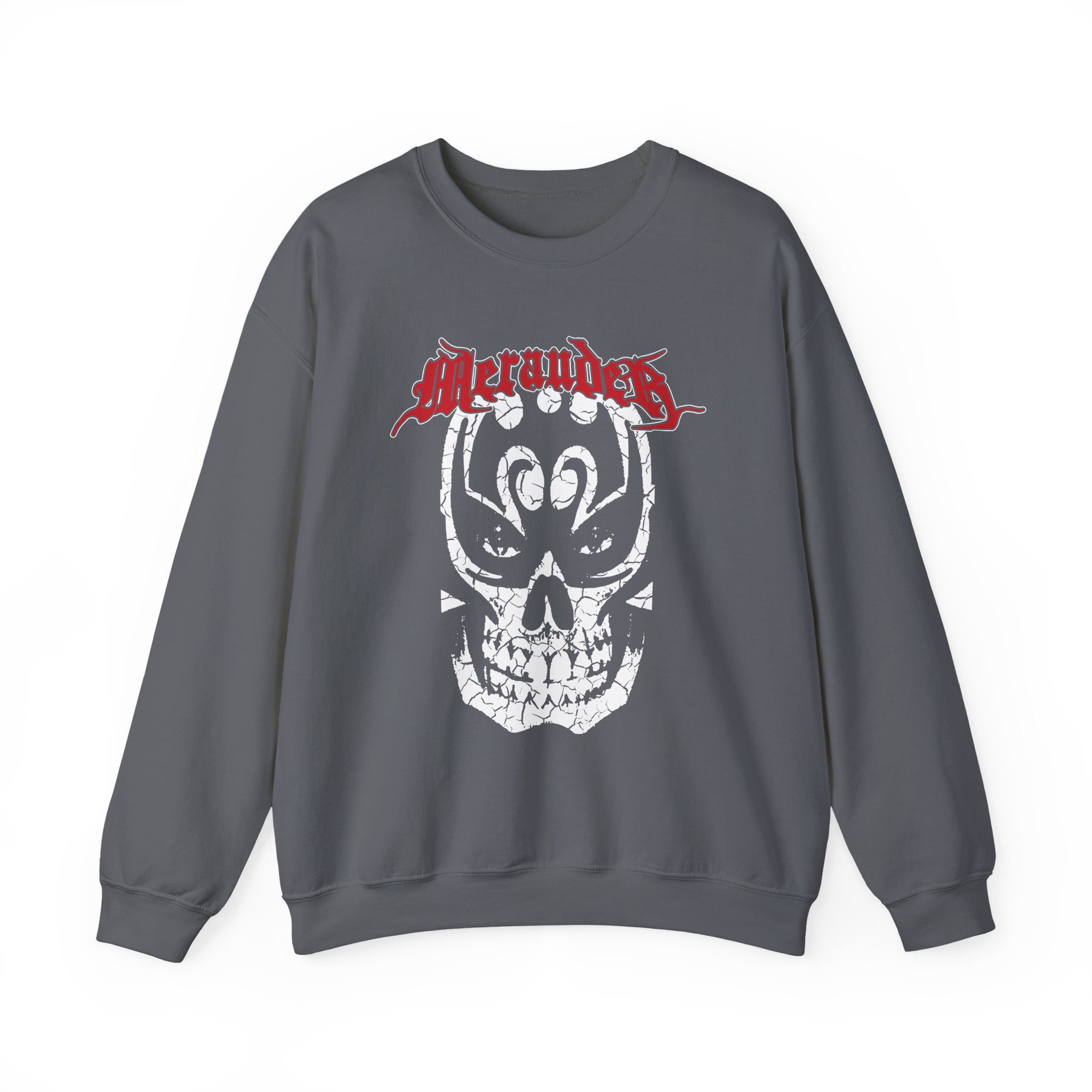 Merauder Cracked Skull Unisex Heavy Blendâ„¢ Crewneck Sweatshirt