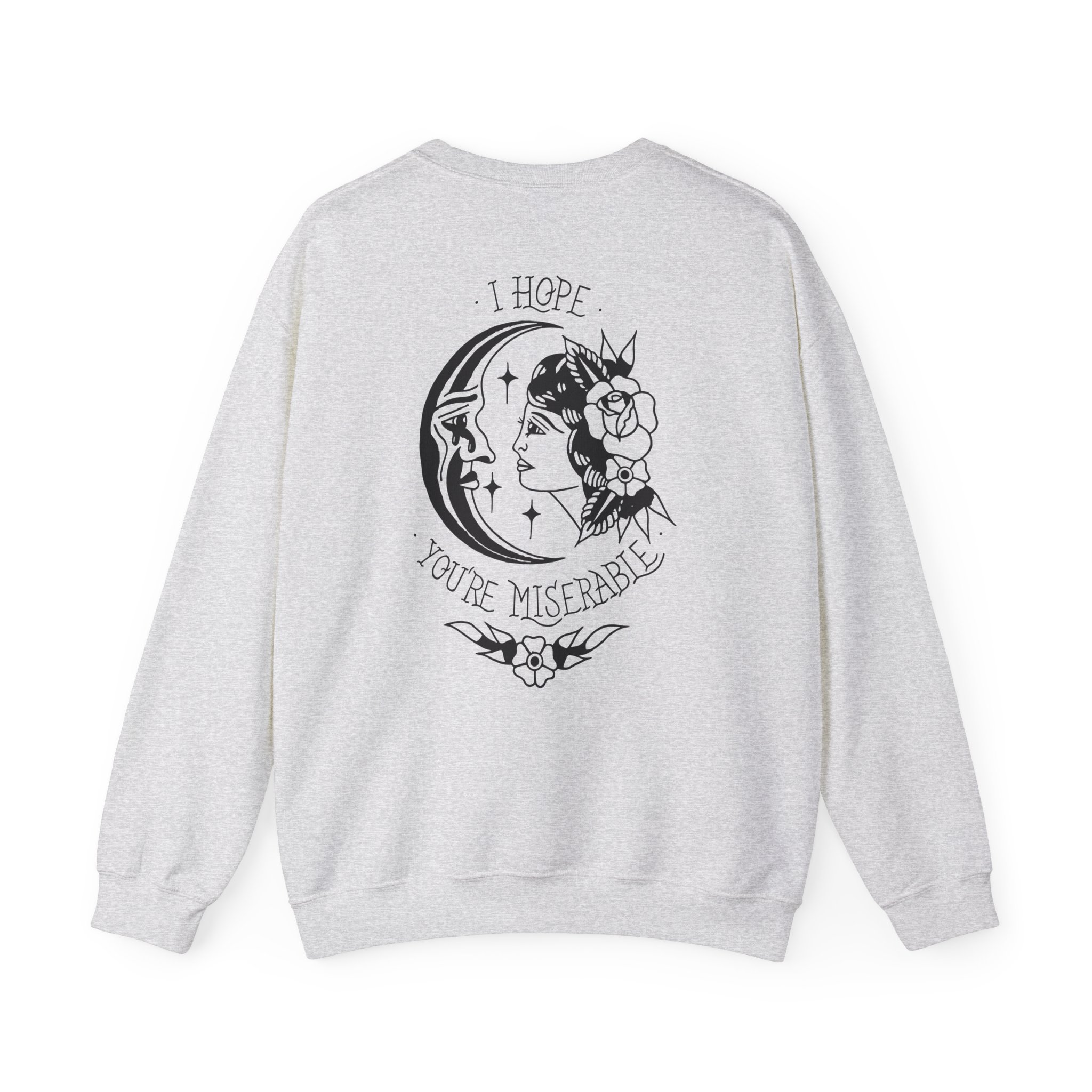 Moose Blood Traditional Tattoo Desig Unisex Heavy Blendâ„¢ Crewneck Sweatshirt