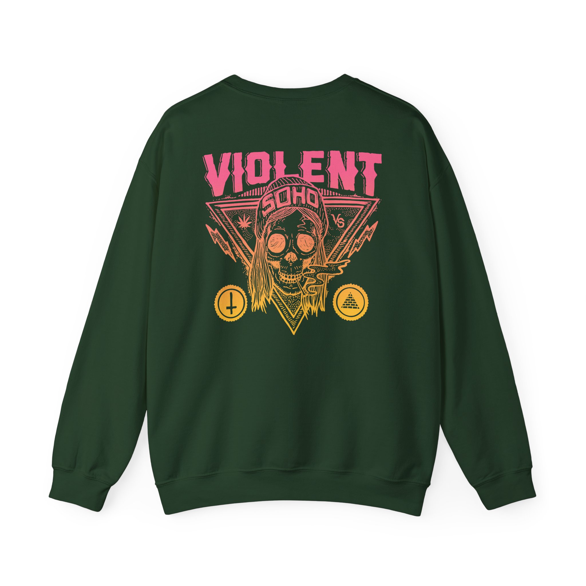 Violent Soho Blazin' Skull Gradient Unisex Heavy Blendâ„¢ Crewneck Sweatshirt