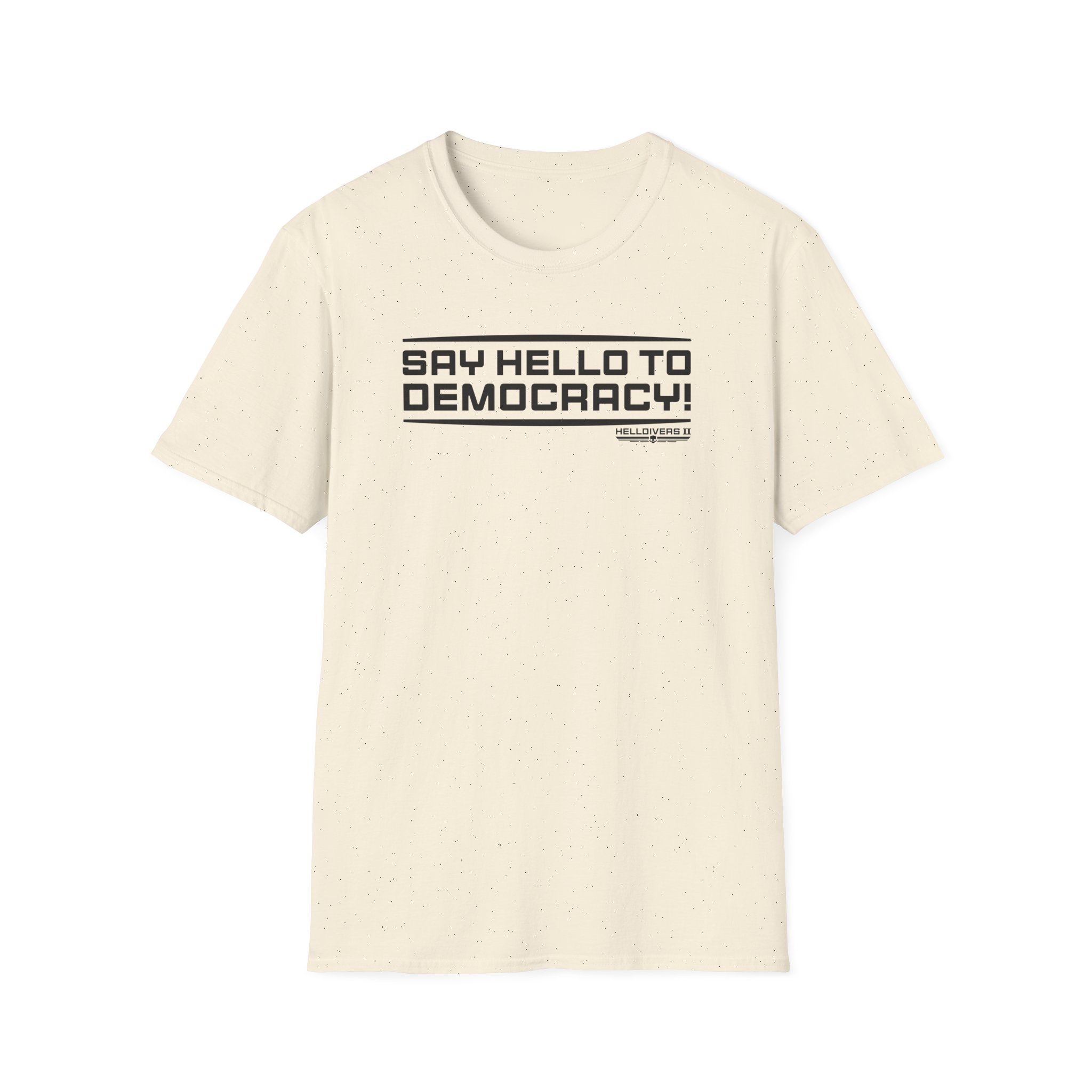 Helldivers Hello to Democracy Unisex Softstyle T-Shirt