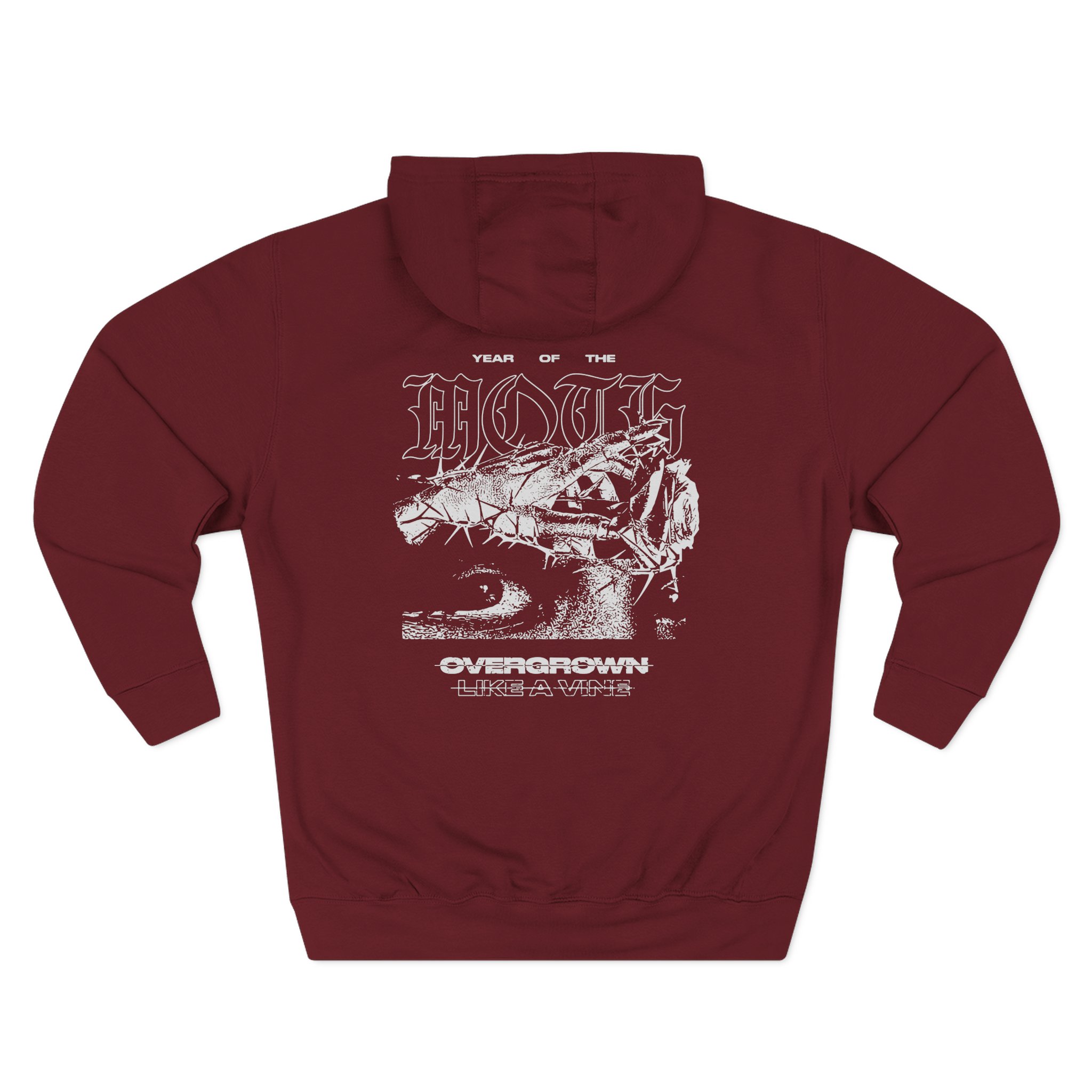 Like Moths to Flames Overgrown Three-Panel Fleece Hoodie