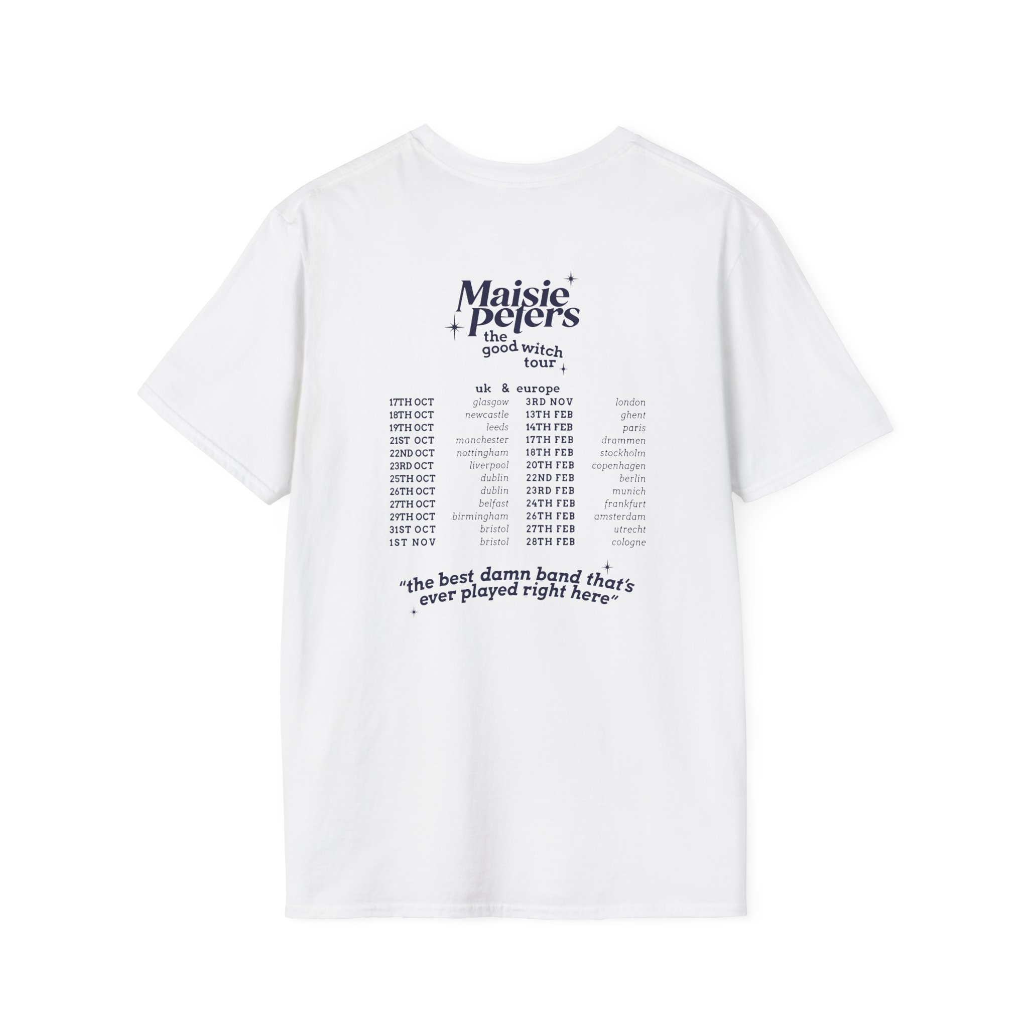 Maisie Peters the Good With Uk/eu 23/24 Tour Unisex Softstyle T-Shirt