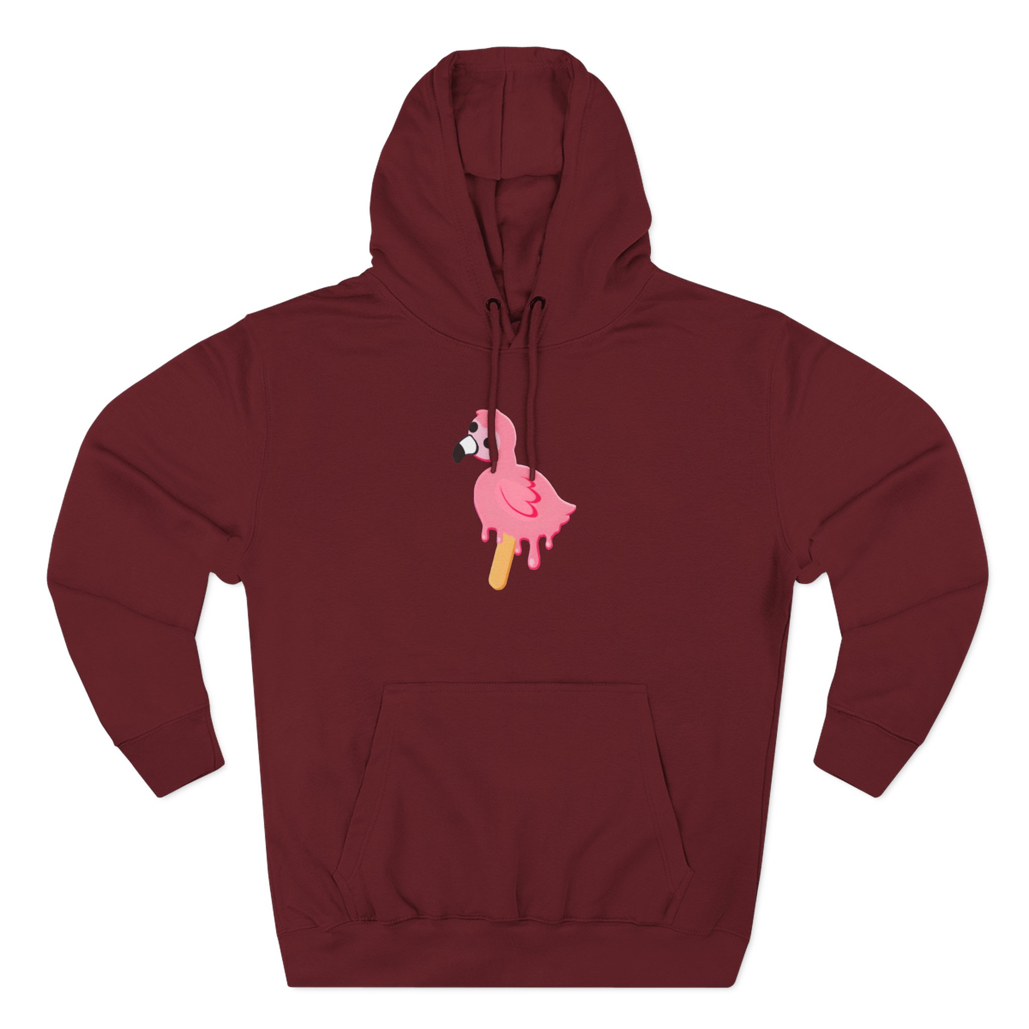 Flamingo Three-Panel Fleece Hoodie