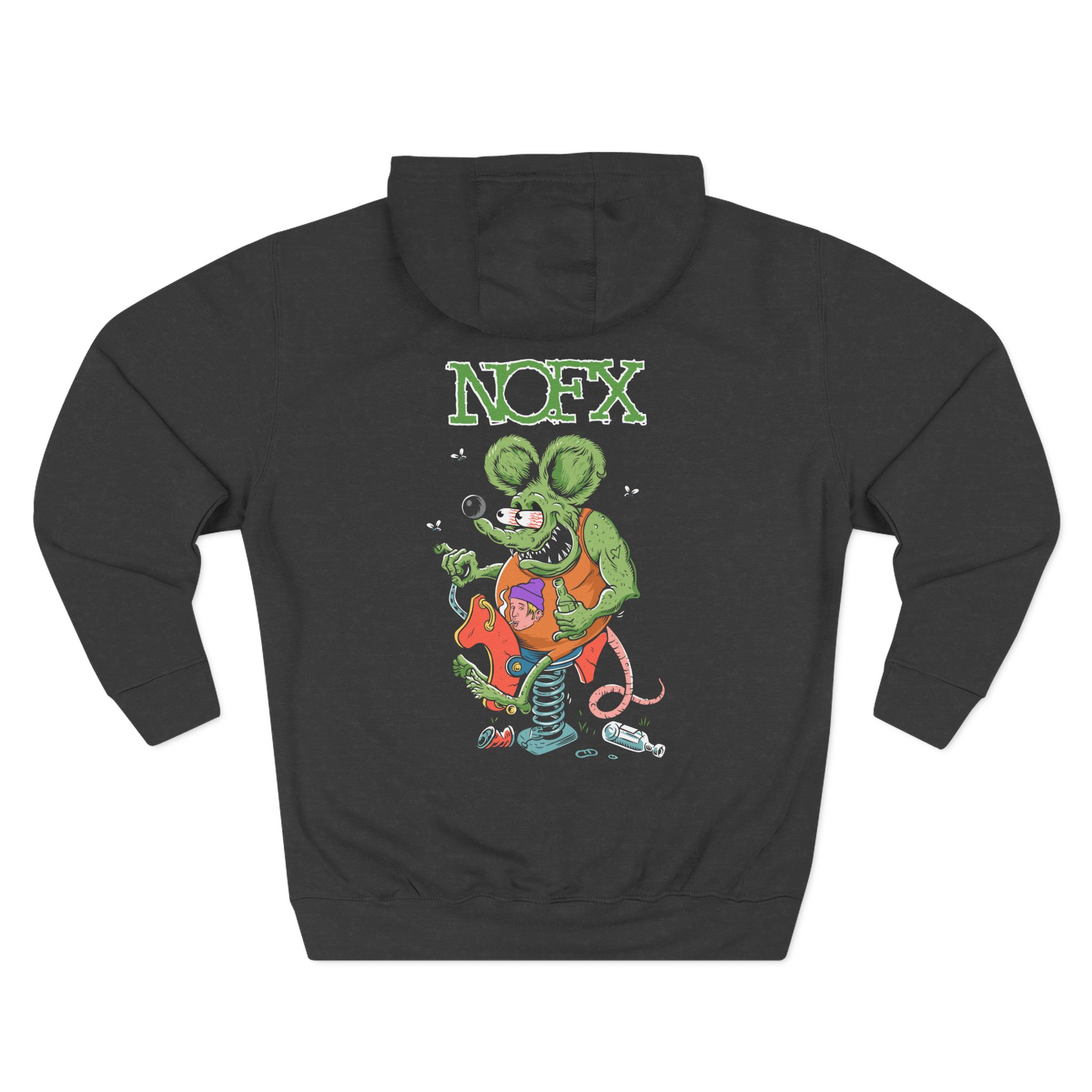 Nofx Rat Fink Three-Panel Fleece Hoodie