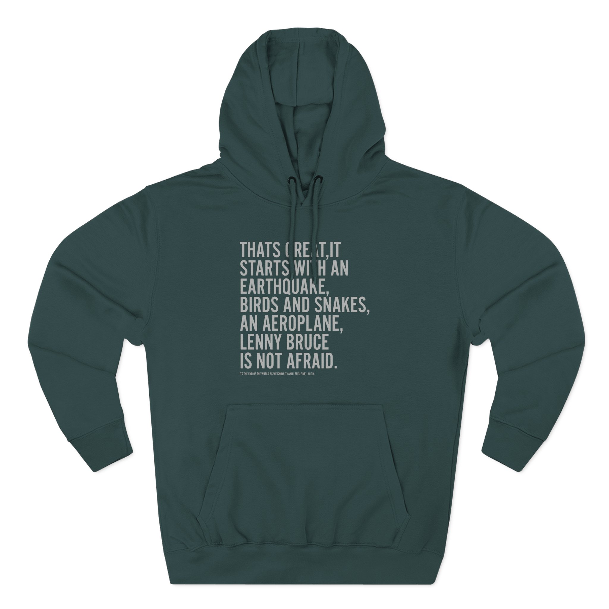 Rem Its the End of the World as We Know It Three-Panel Fleece Hoodie