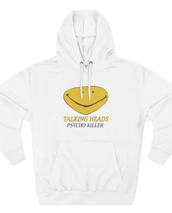 Talking Heads Smiley Face Psycho Killer Three-Panel Fleece Hoodie