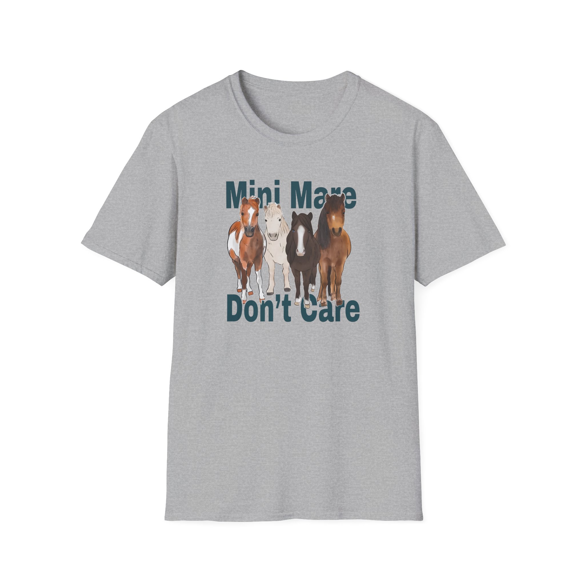 Katie Van Slyke Mini Mare Don't Care Unisex Softstyle T-Shirt