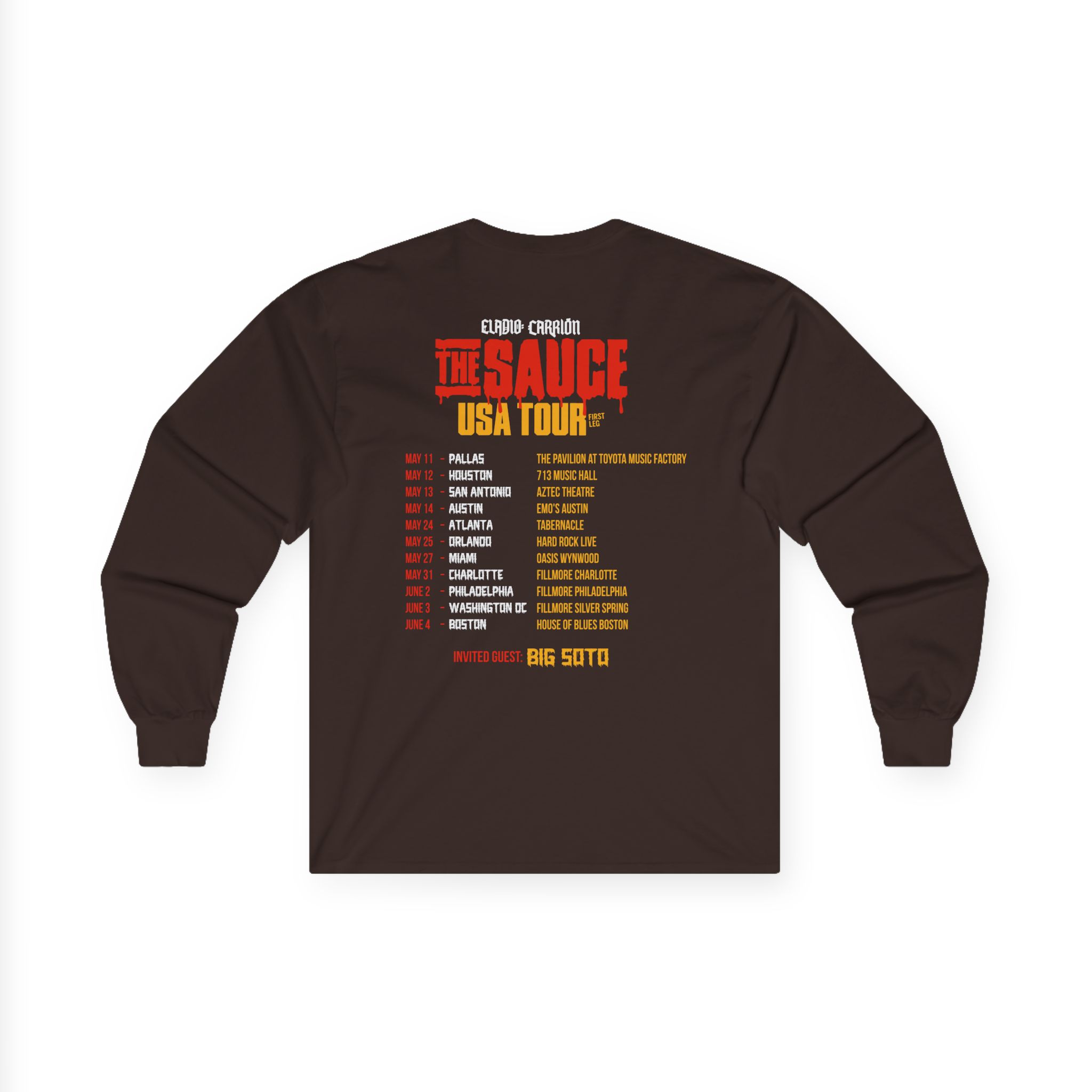 Sauce Boyz Usa Tour Unisex Ultra Cotton Long Sleeve Tee