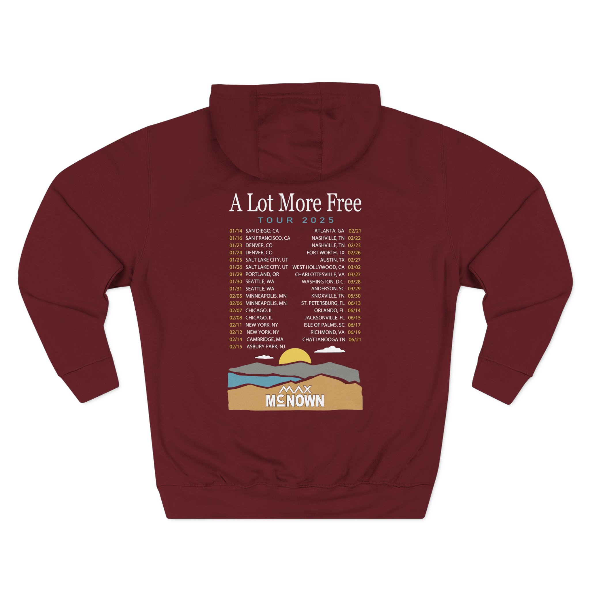 Max Mcnown US Tour Three-Panel Fleece Hoodie