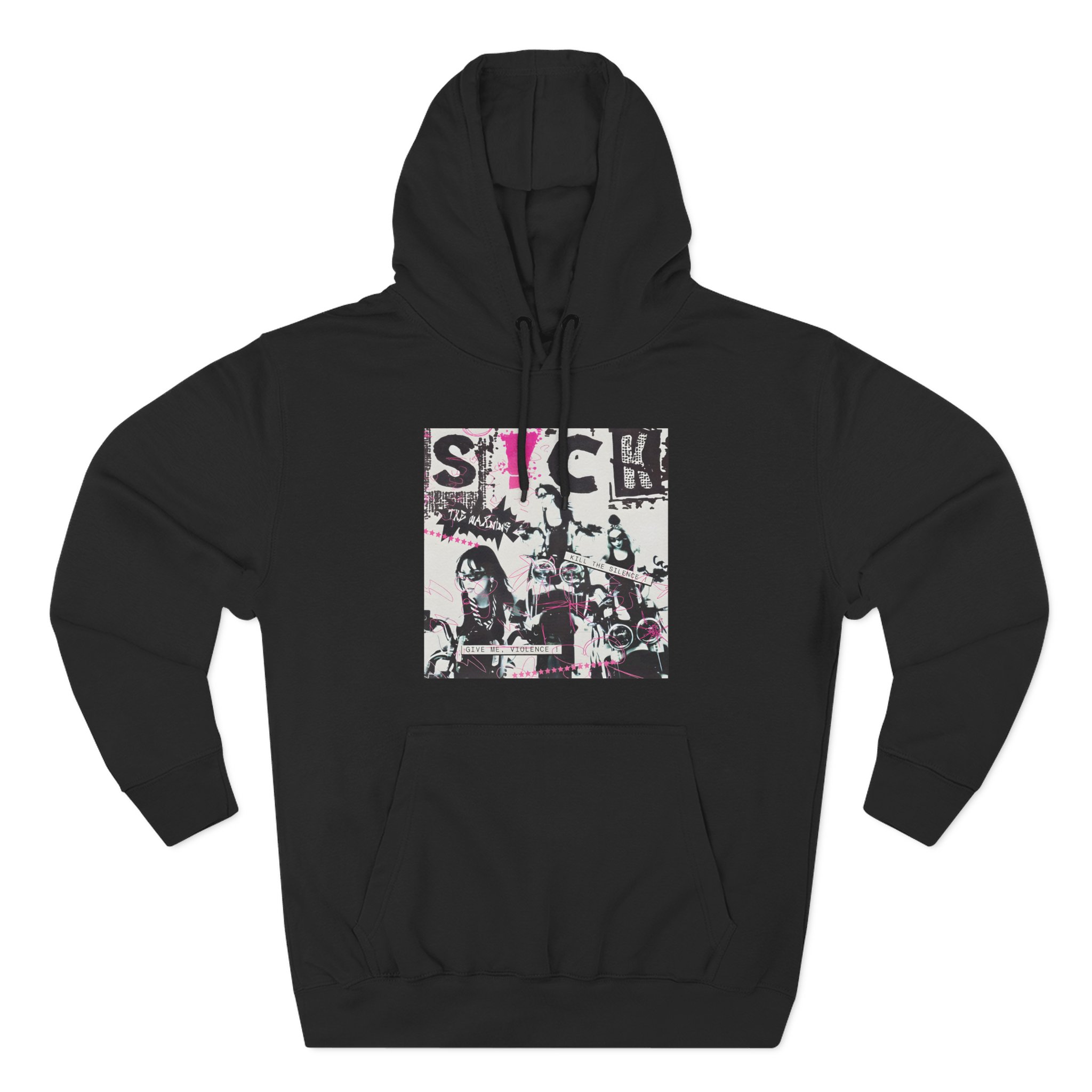 The Warning Black S!ck Three-Panel Fleece Hoodie