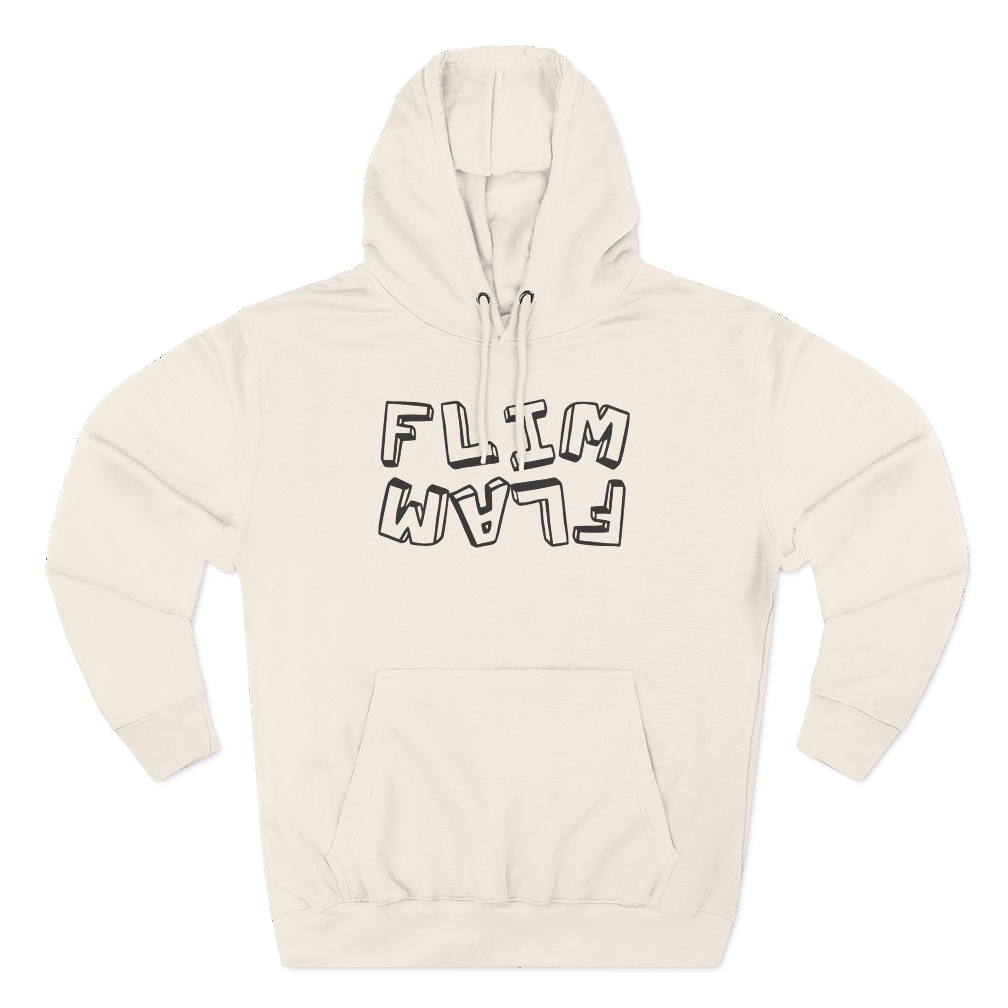 Flamingo Three-Panel Fleece Hoodie