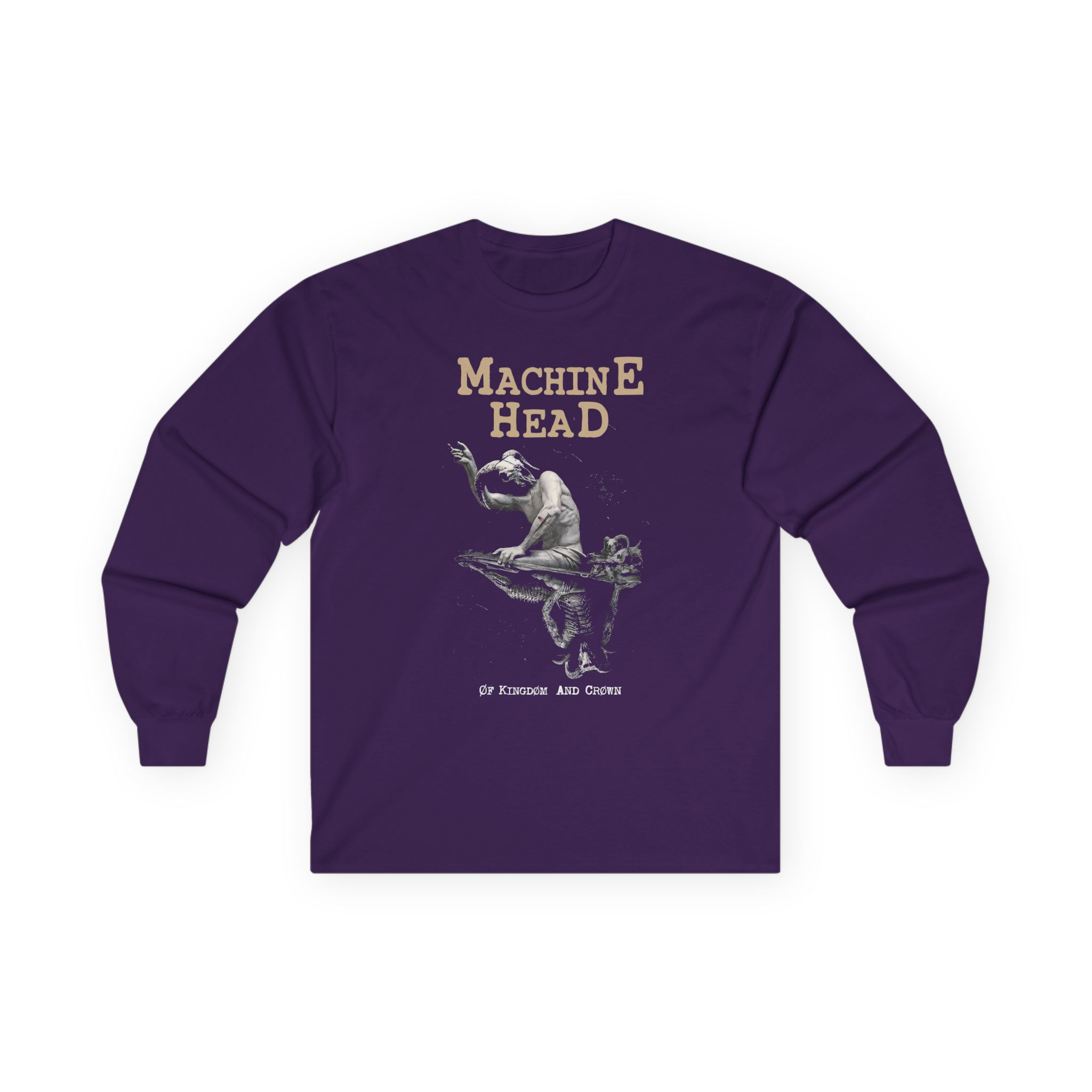 Machine Head Øf Kingdøm and Crøwn Unisex Ultra Cotton Long Sleeve Tee