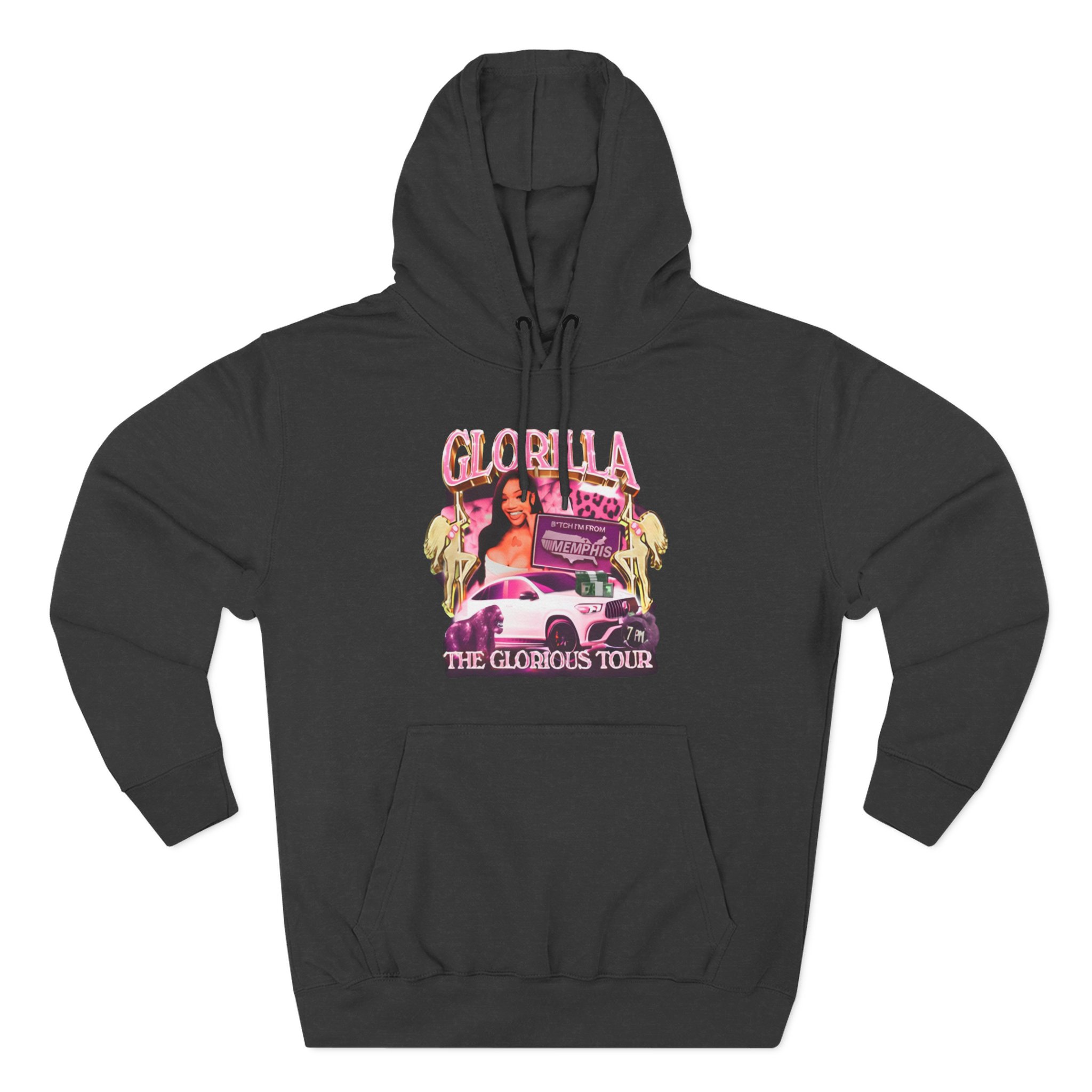 Glorilla Glorious Tour From Memphis Three-Panel Fleece Hoodie