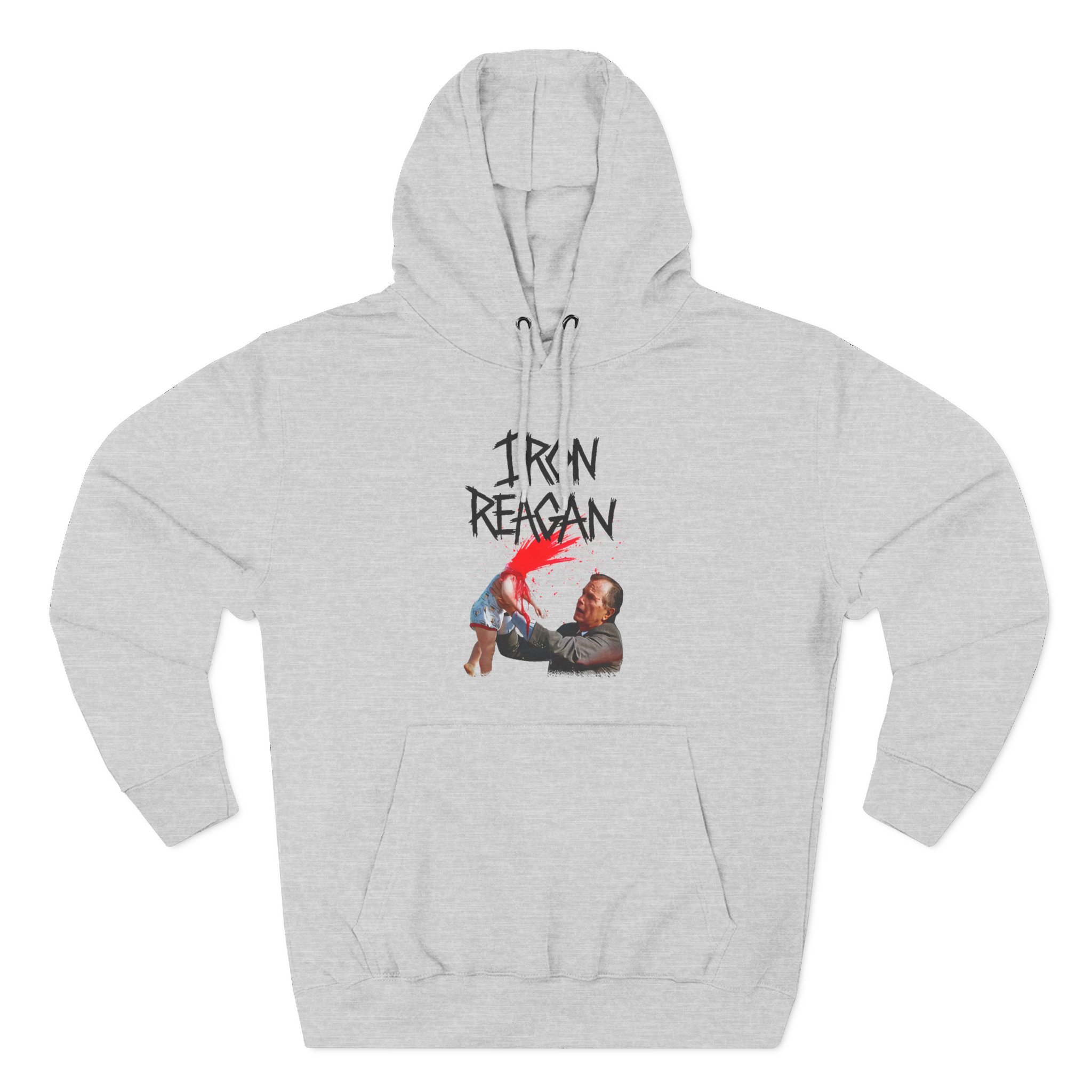 Iron Reagan Asshole Bush Three-Panel Fleece Hoodie