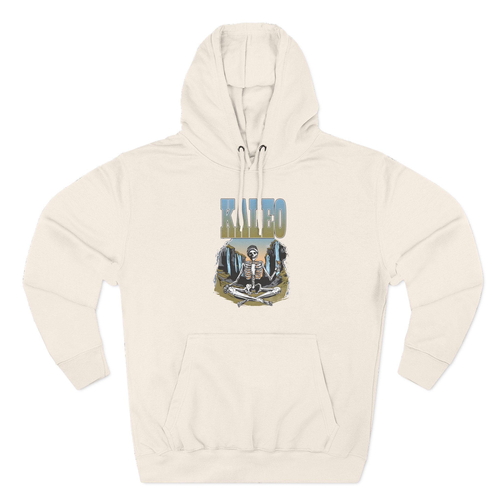 Kaleo Meditating Skeleton Three-Panel Fleece Hoodie
