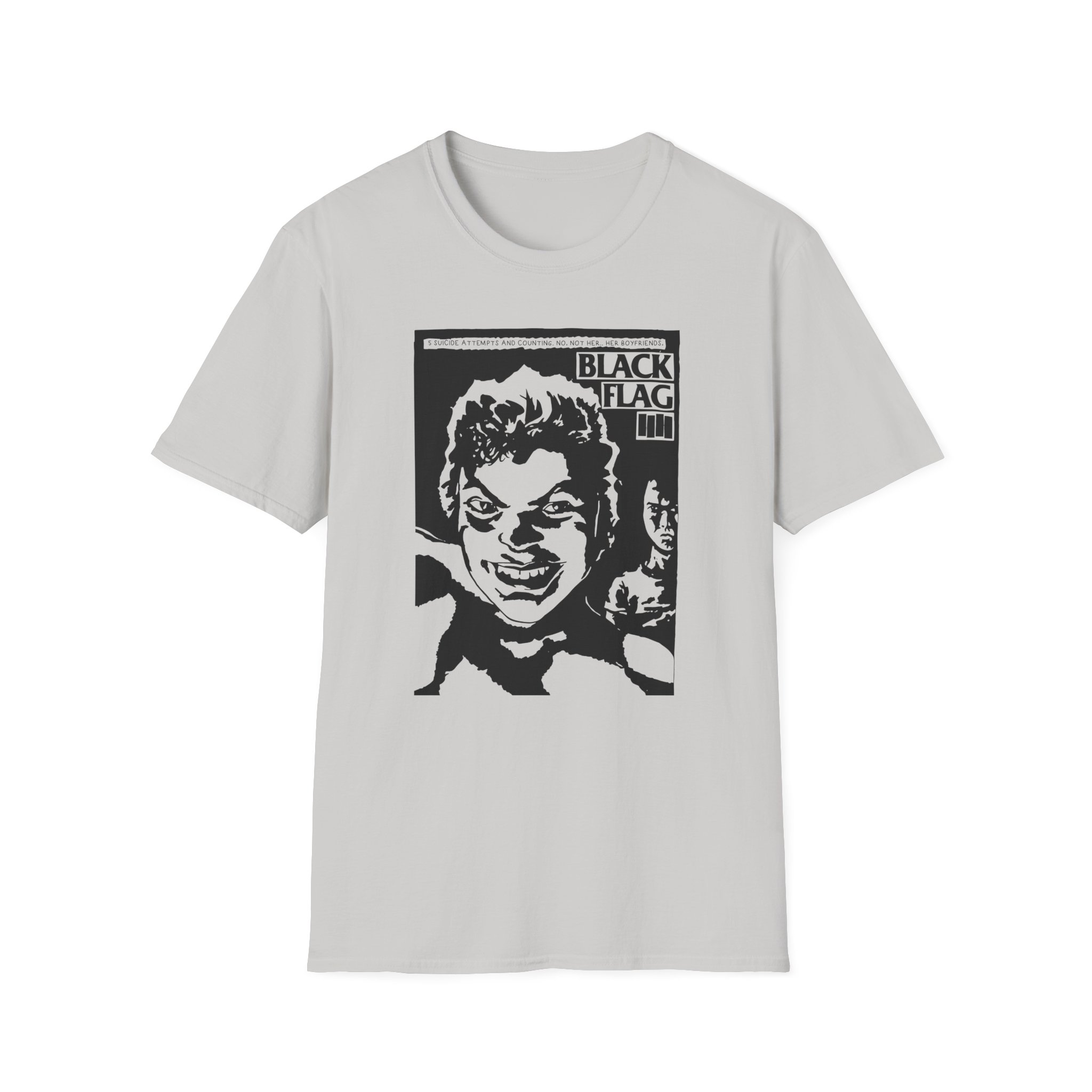 Black Flag Suicide Flyer Unisex Softstyle T-Shirt