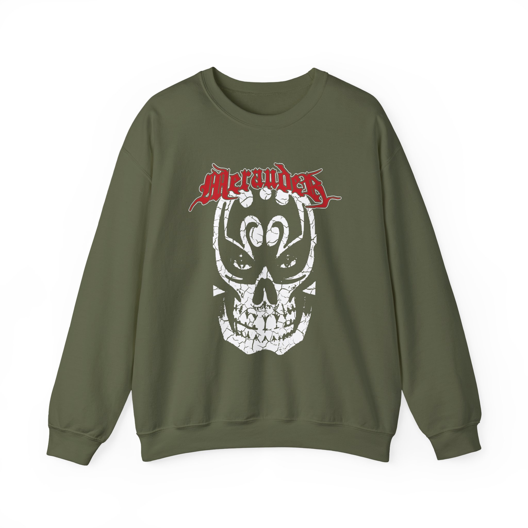 Merauder Cracked Skull Unisex Heavy Blendâ„¢ Crewneck Sweatshirt