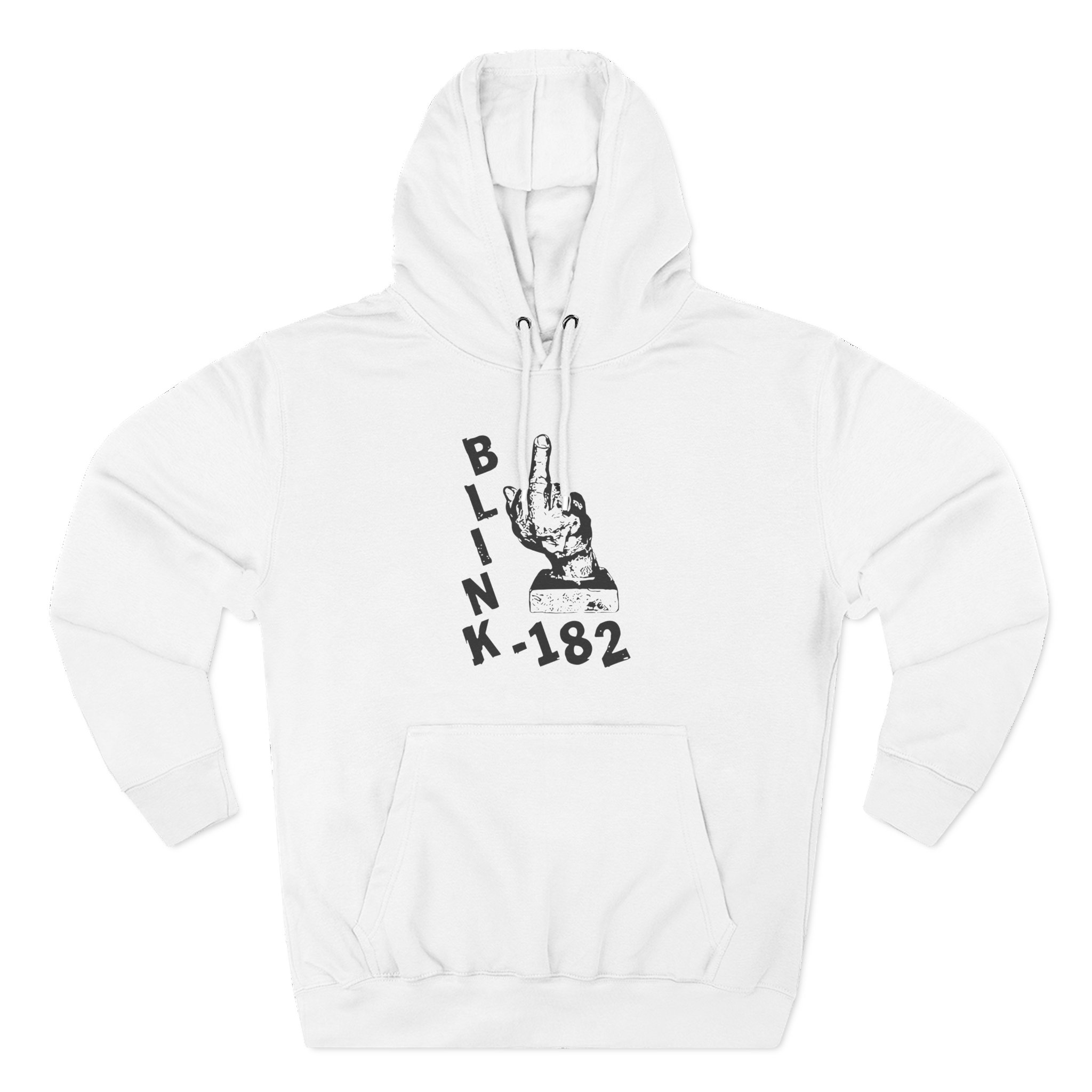 Blink 182 Pink Middle Finger Three-Panel Fleece Hoodie
