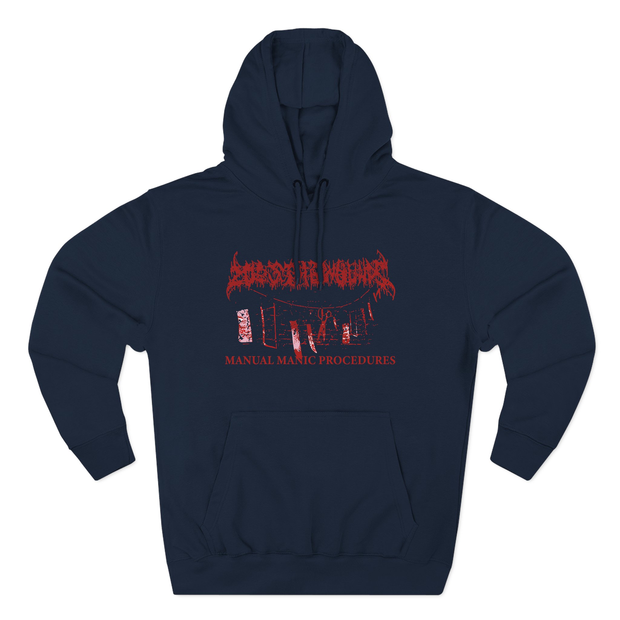 200 Stab Wounds Manual Manic Procedures Three-Panel Fleece Hoodie