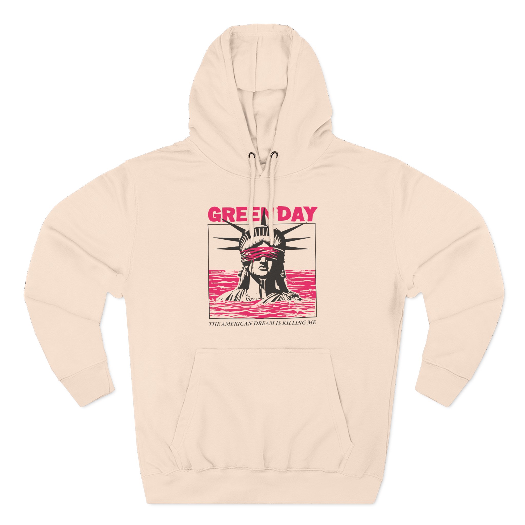 Green Day Lady Liberty Three-Panel Fleece Hoodie
