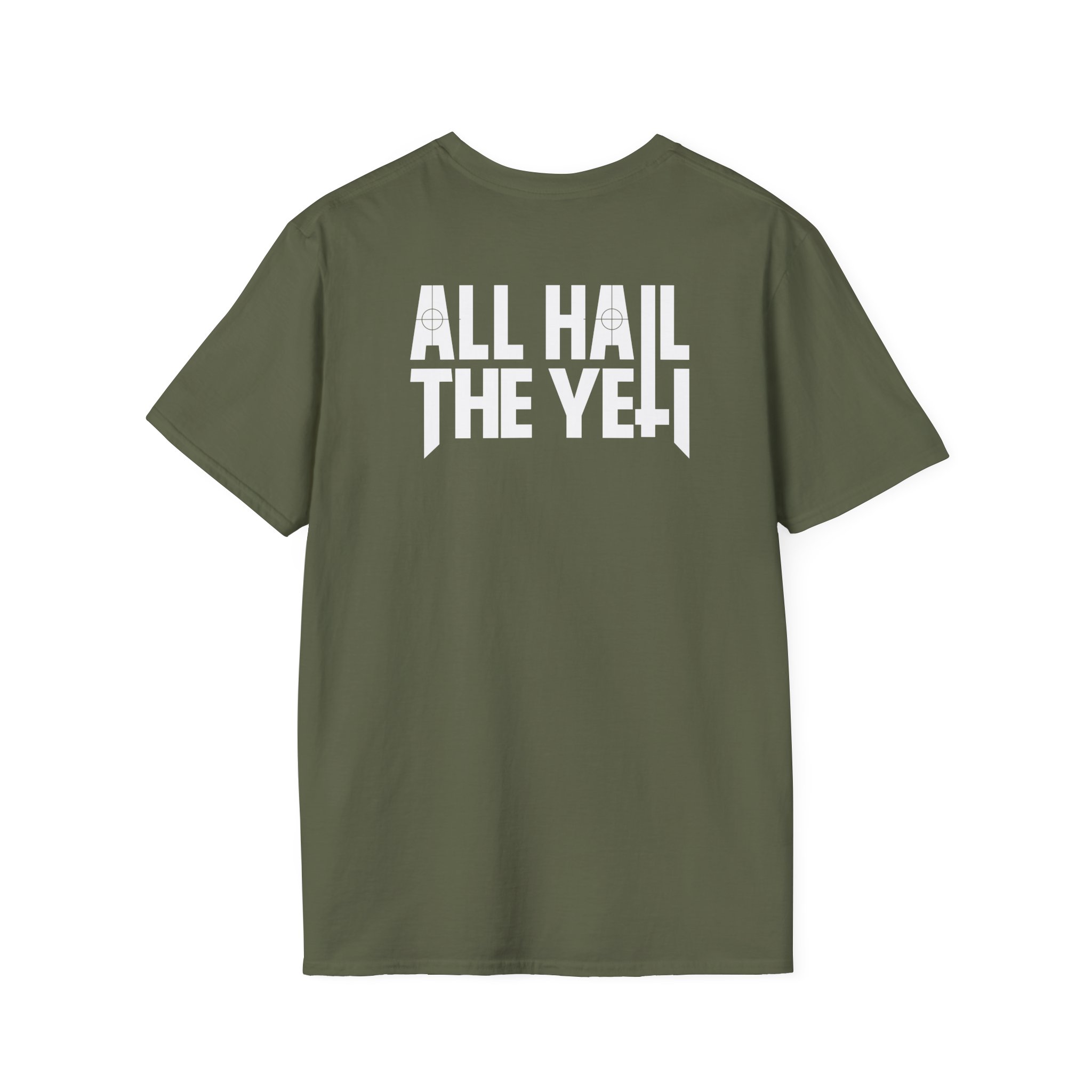 All Hail the Yeti Side Logo Unisex Softstyle T-Shirt