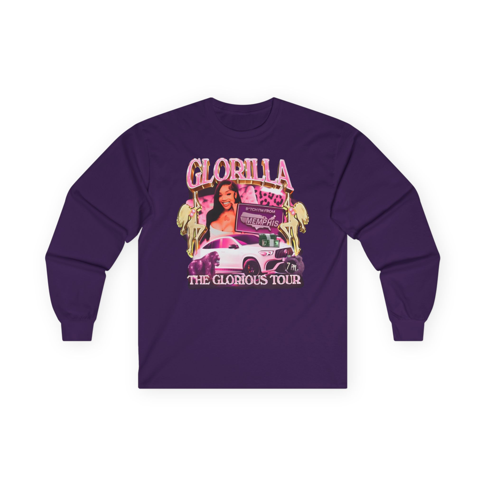 Glorilla Glorious Tour From Memphis Unisex Ultra Cotton Long Sleeve Tee
