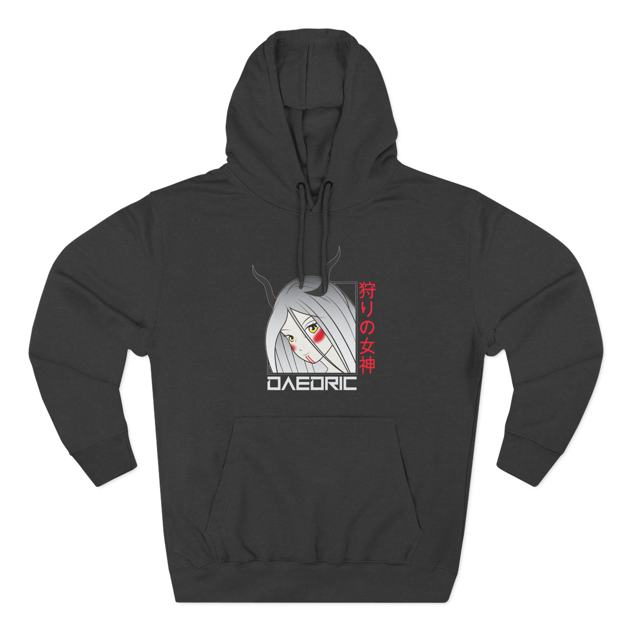 Daedric Goddess of the Hunt Anime Three-Panel Fleece Hoodie