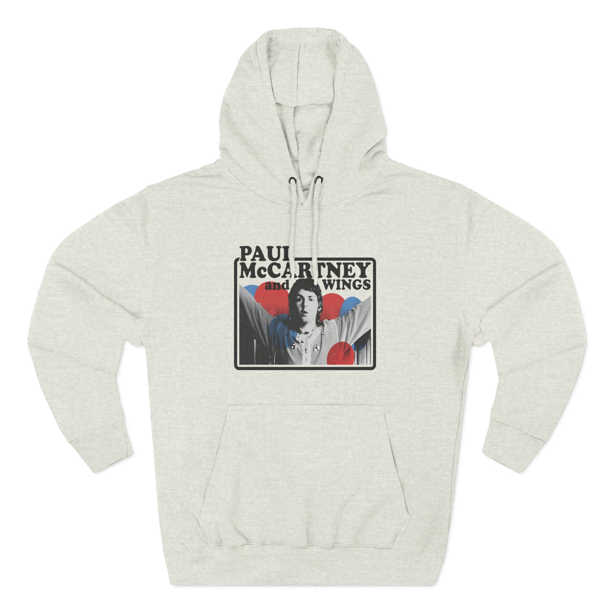 Wings Red Rose Three-Panel Fleece Hoodie