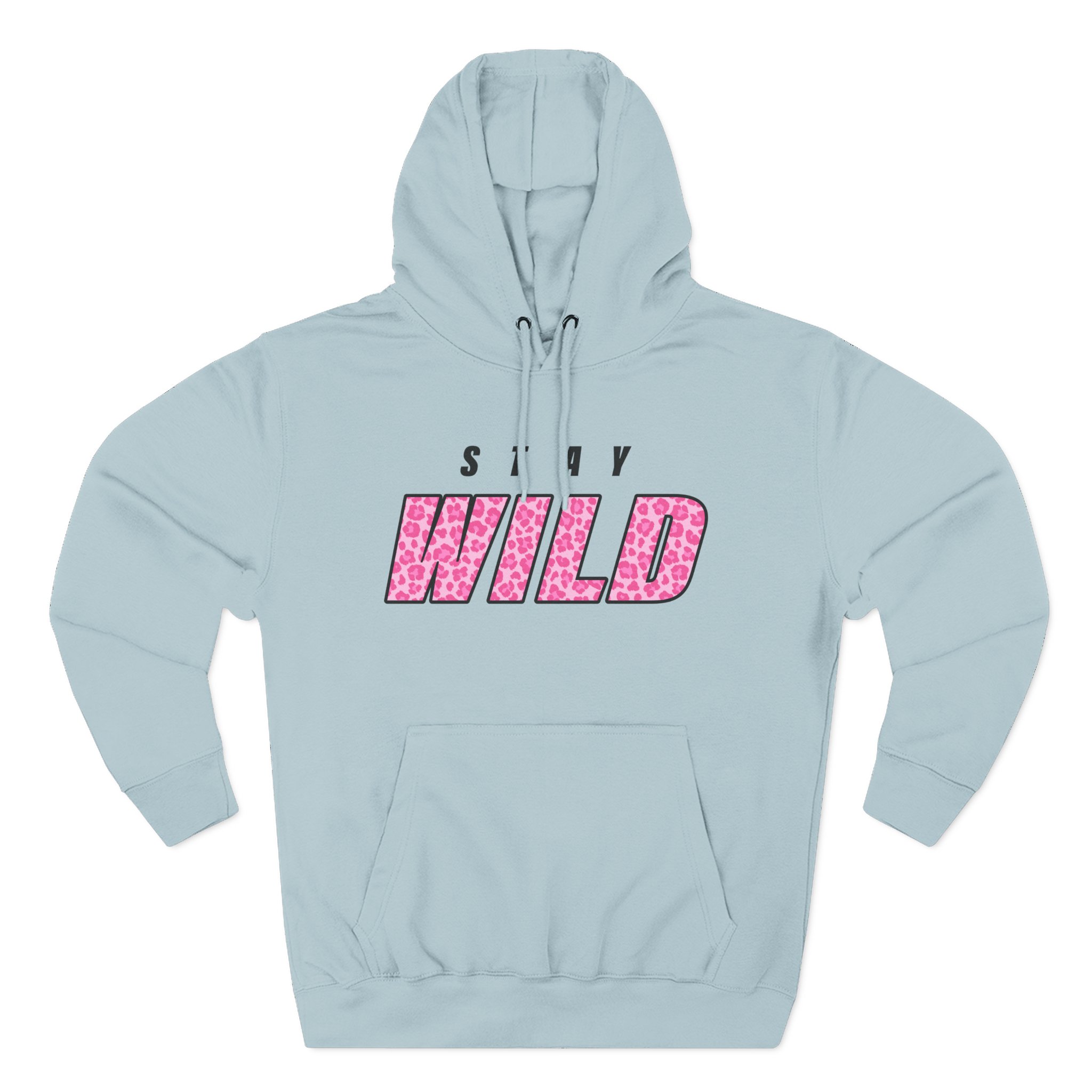 Wild Pink Three-Panel Fleece Hoodie