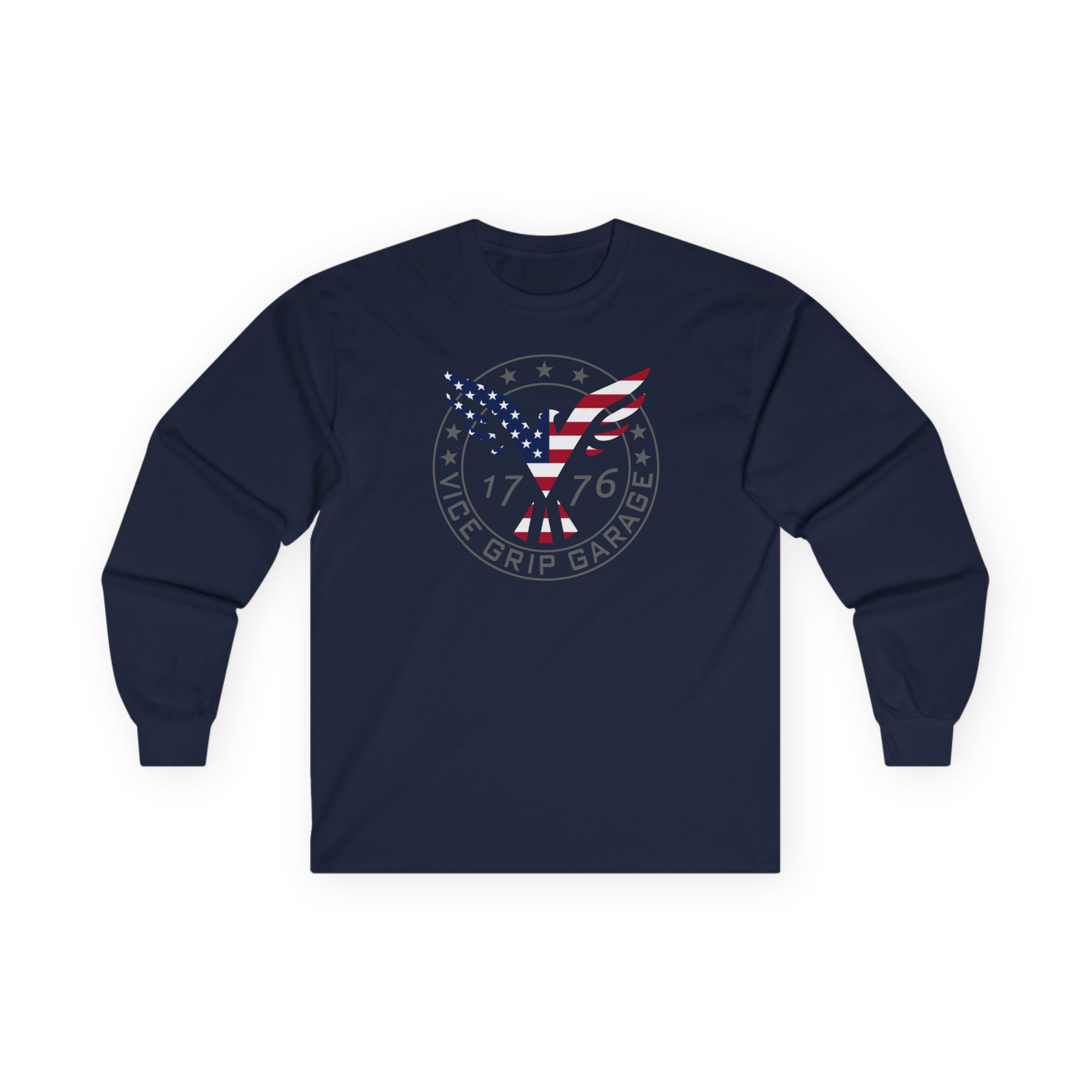 Vicegripgarage Patriotic Flying Eagle Unisex Ultra Cotton Long Sleeve Tee