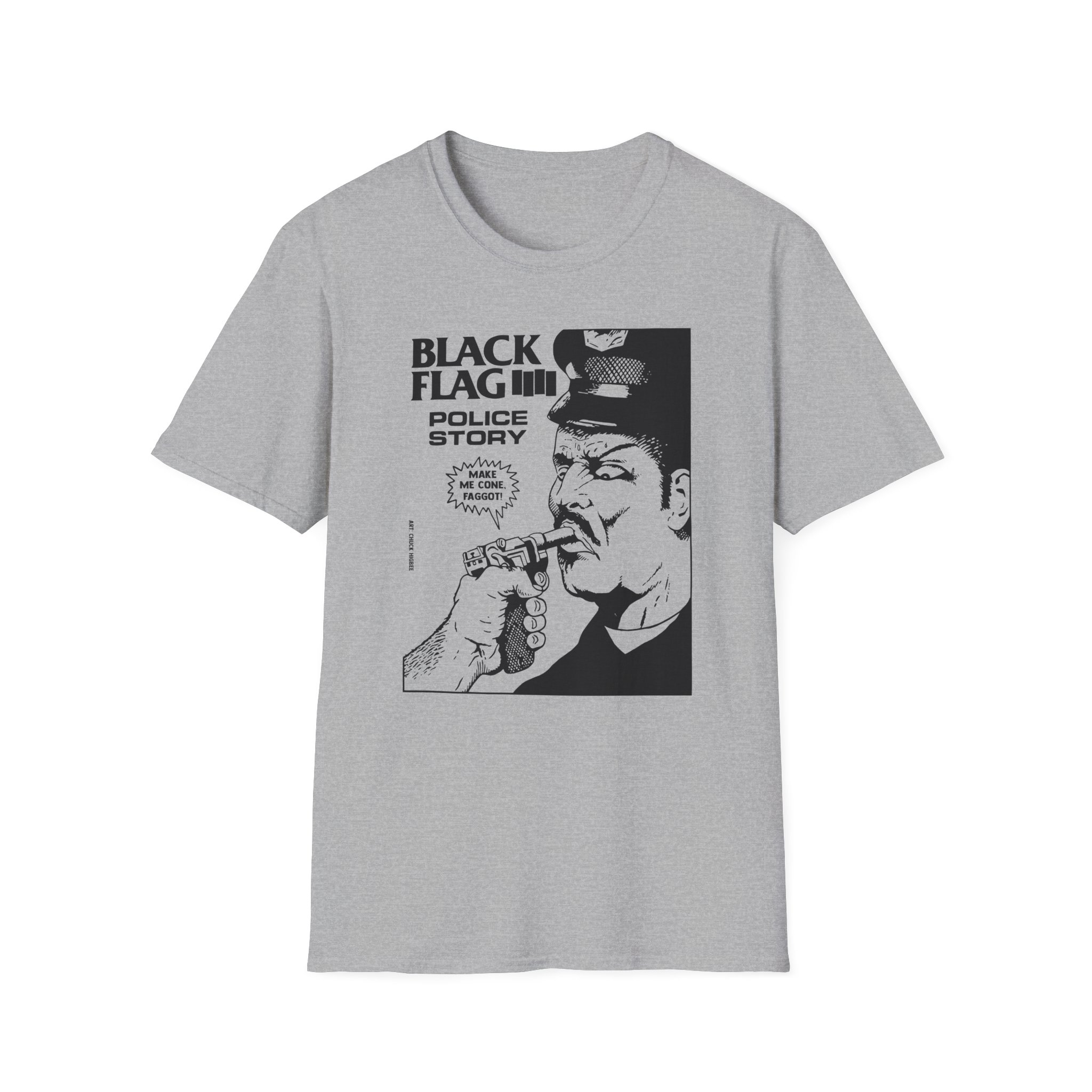 Black Flag Police Story Unisex Softstyle T-Shirt