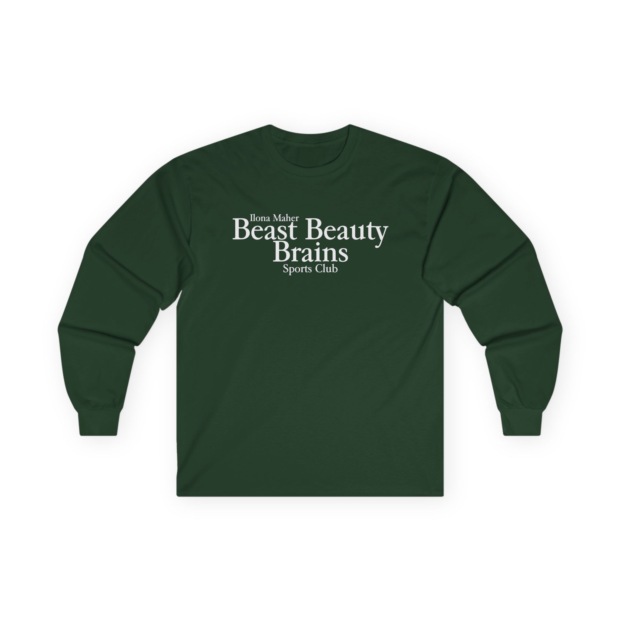 Ilona Maher Beast Beauty Brains Sports Club Unisex Ultra Cotton Long Sleeve Tee