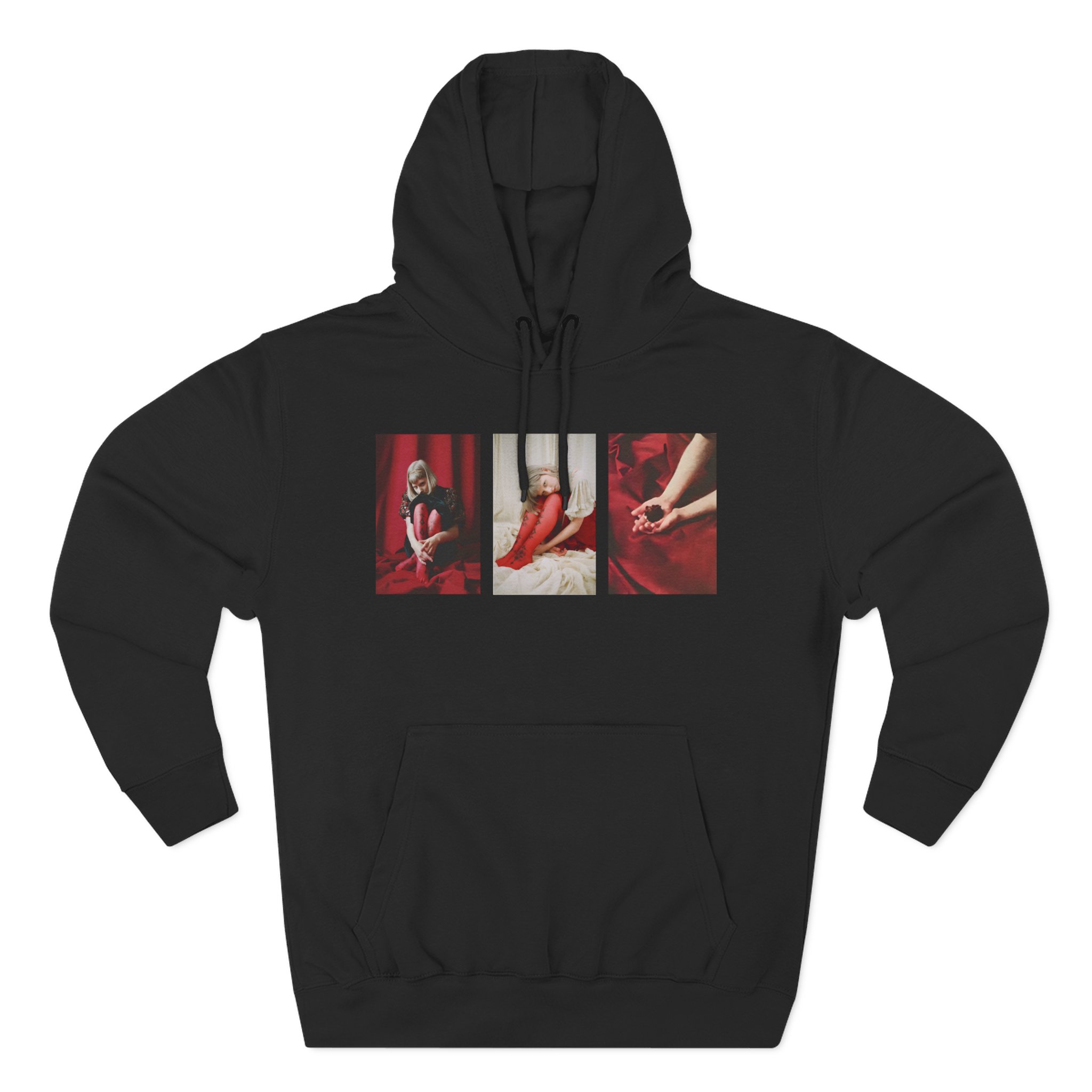 Aurora Triptich Album Art Ecru Three-Panel Fleece Hoodie