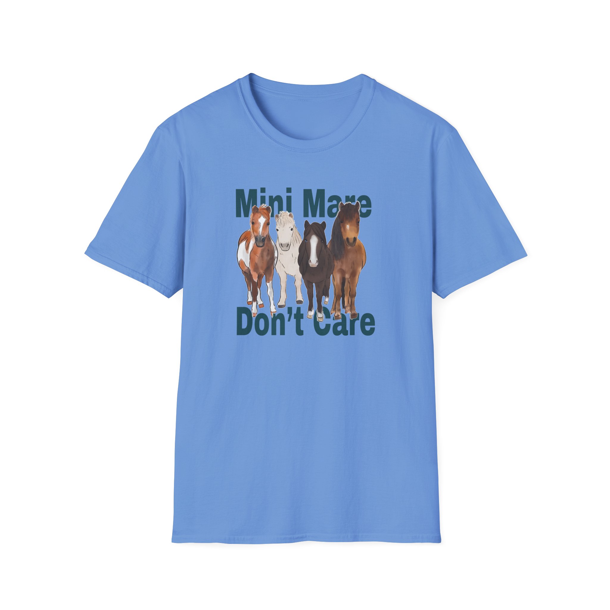 Katie Van Slyke Mini Mare Don't Care Unisex Softstyle T-Shirt