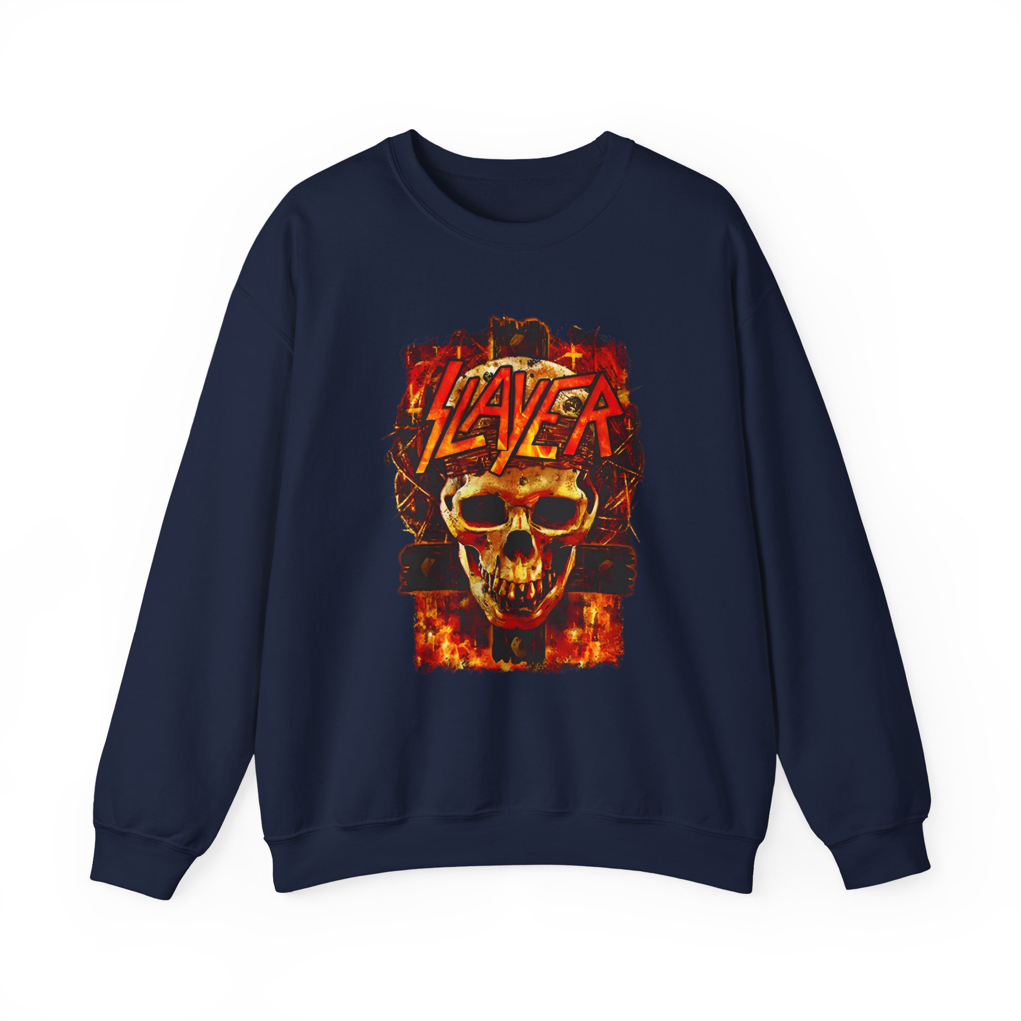 Slayer Skull And Cross Unisex Heavy Blendâ„¢ Crewneck Sweatshirt