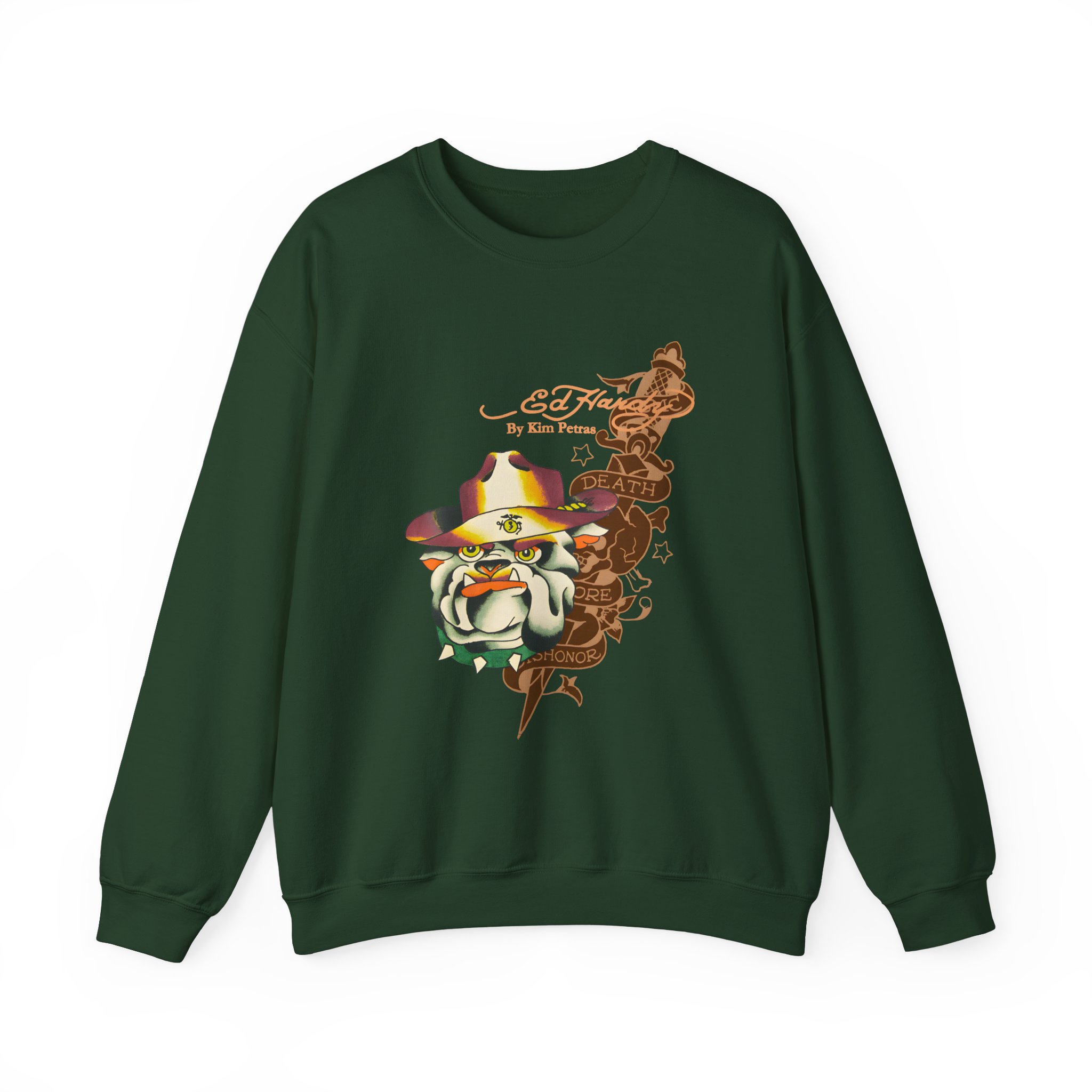 Kim Petras Bulldog Boxy Unisex Heavy Blendâ„¢ Crewneck Sweatshirt