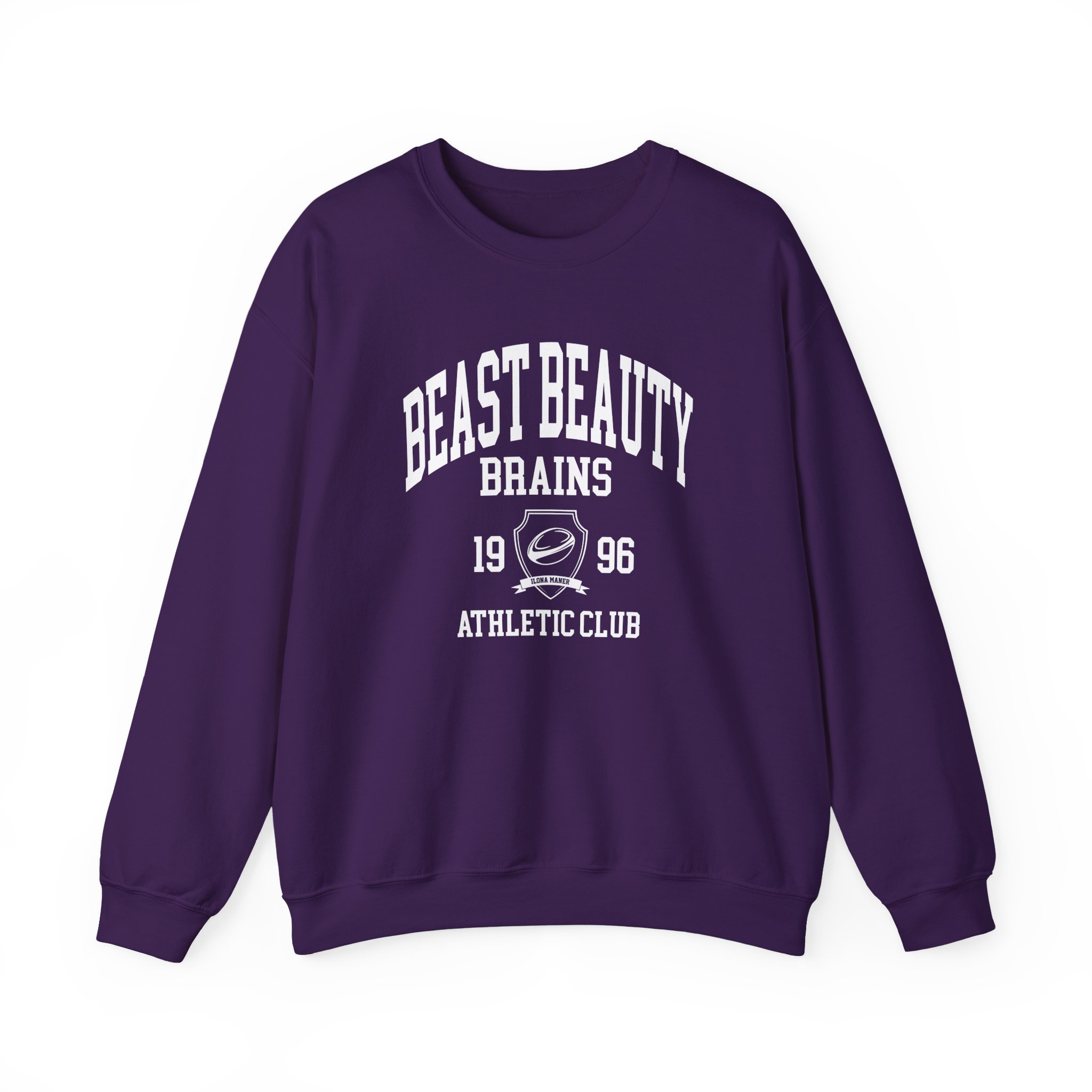 Ilona Maher Beast Beauty Brains Athletic Club Unisex Heavy Blendâ„¢ Crewneck Sweatshirt