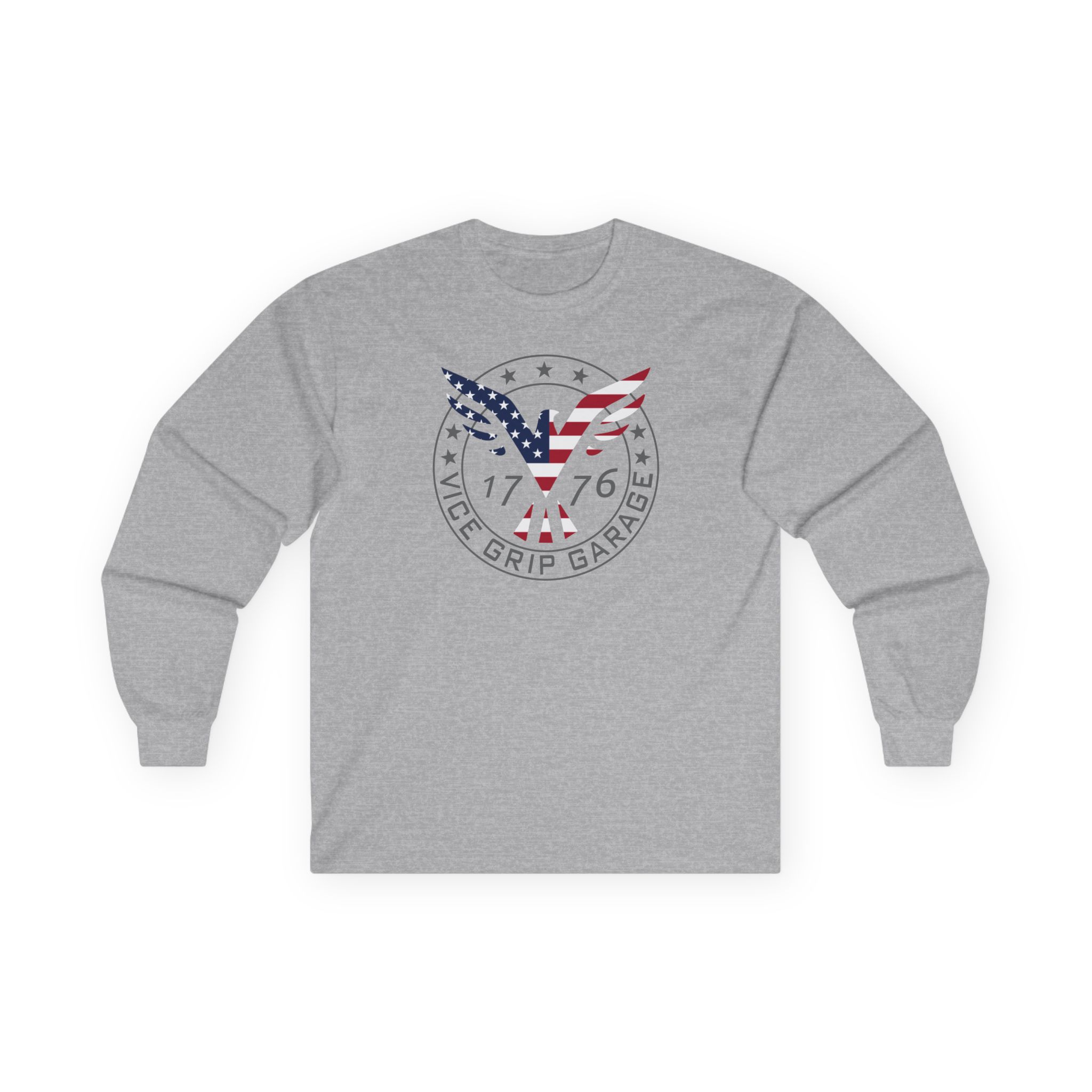 Vicegripgarage Patriotic Flying Eagle Unisex Ultra Cotton Long Sleeve Tee