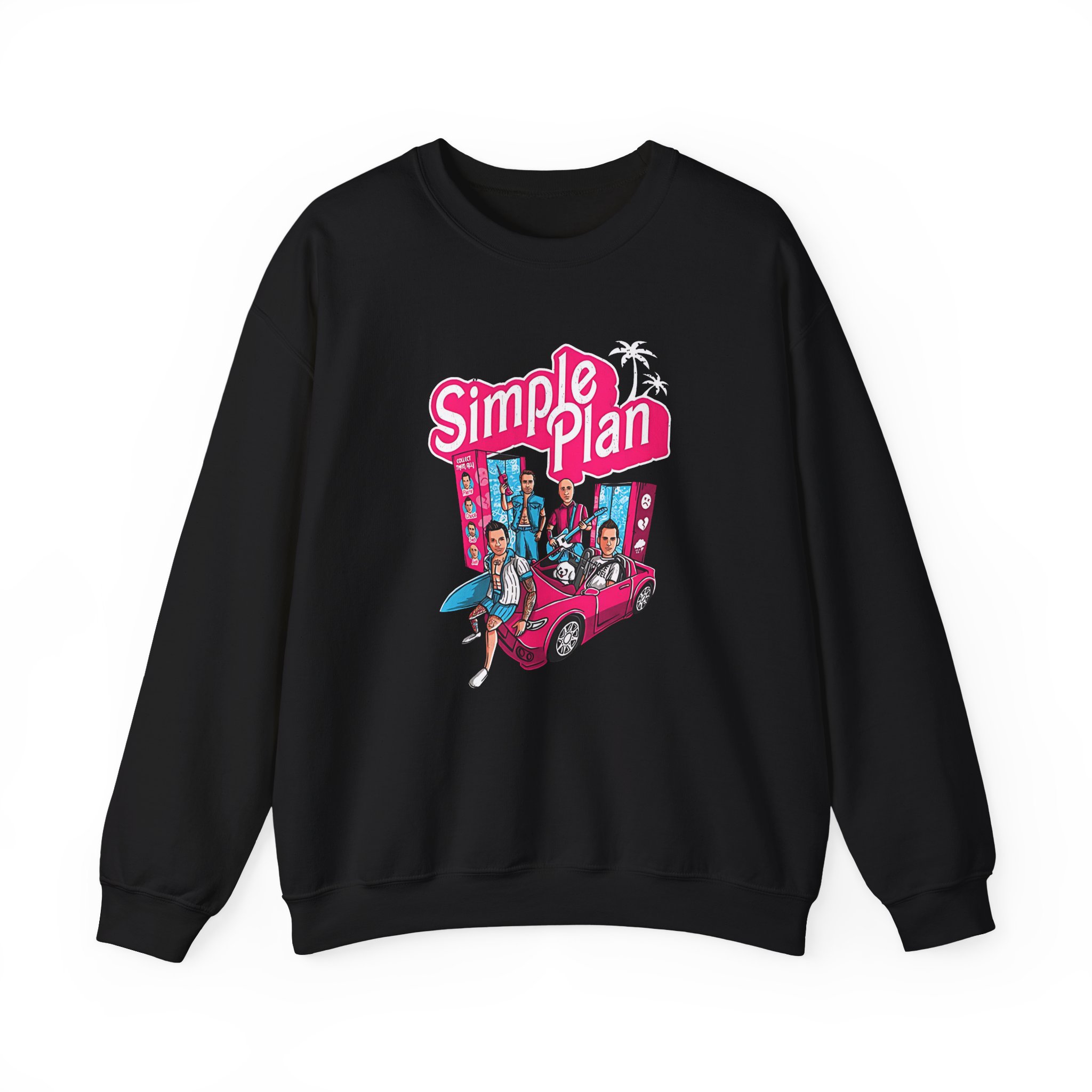 Simple Plan Dolls and Car Unisex Heavy Blendâ„¢ Crewneck Sweatshirt