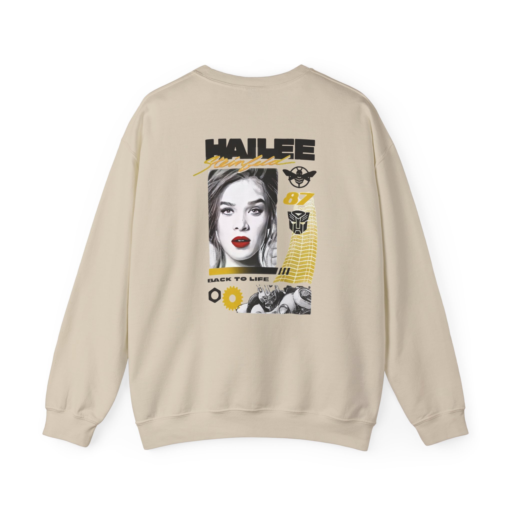 Hailee Steinfeld Bumblebee Moto Unisex Heavy Blendâ„¢ Crewneck Sweatshirt