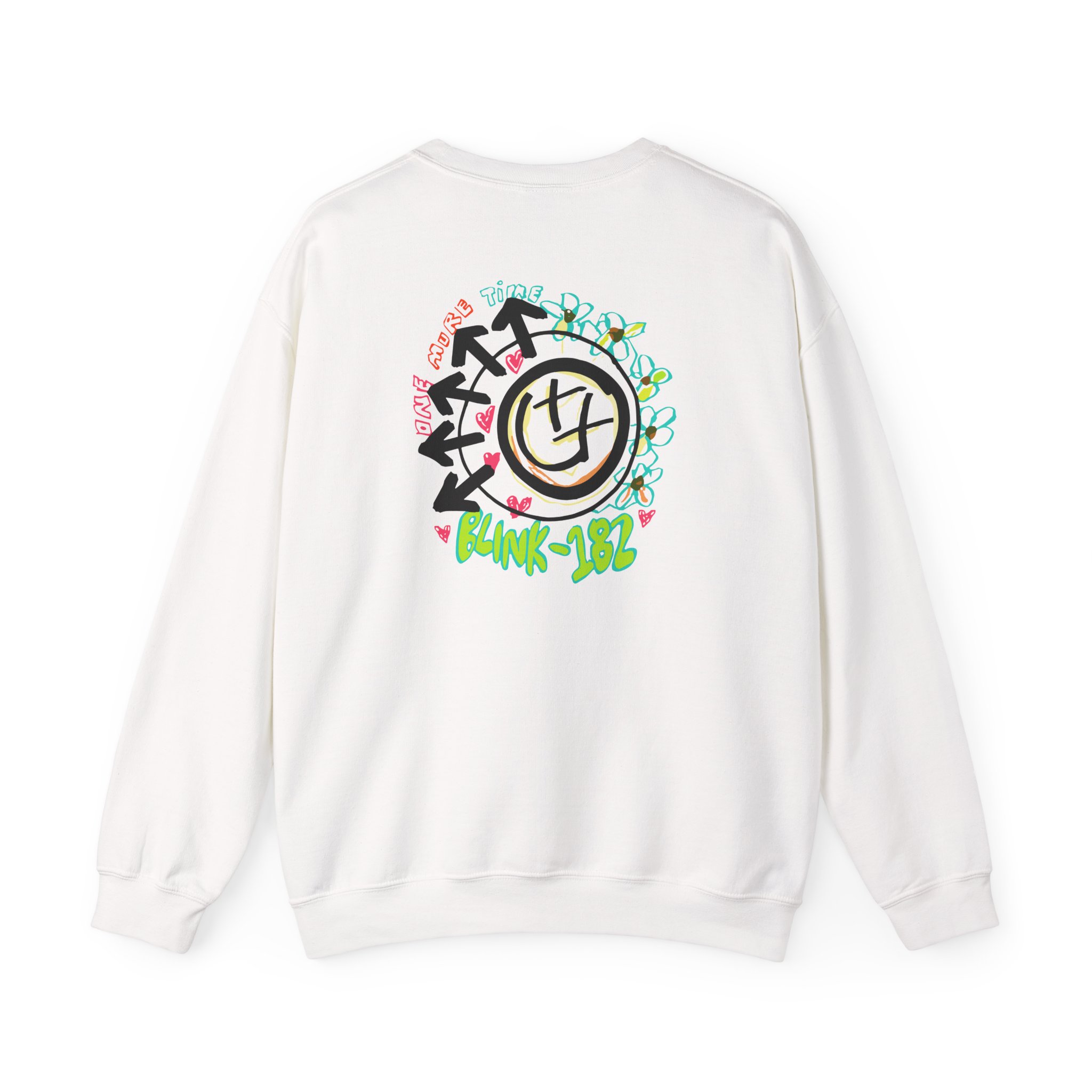 Blink 182 One More Time Smiley Sketch Unisex Heavy Blendâ„¢ Crewneck Sweatshirt