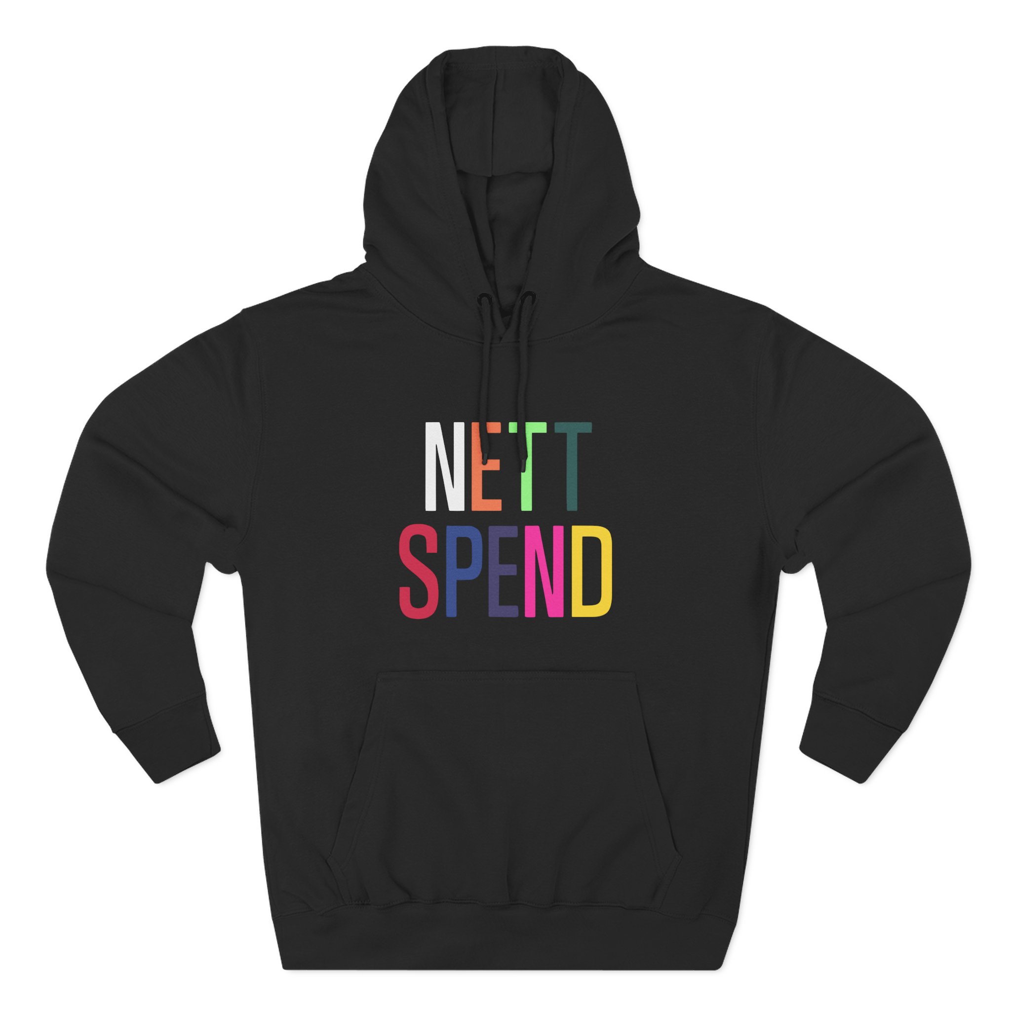 Nettspend Rainbow Three-Panel Fleece Hoodie